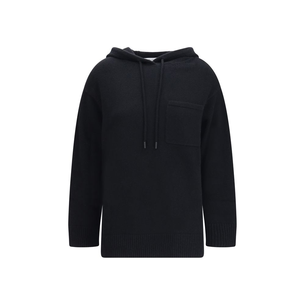 Max Mara Schwarzer Woll-Hoodie