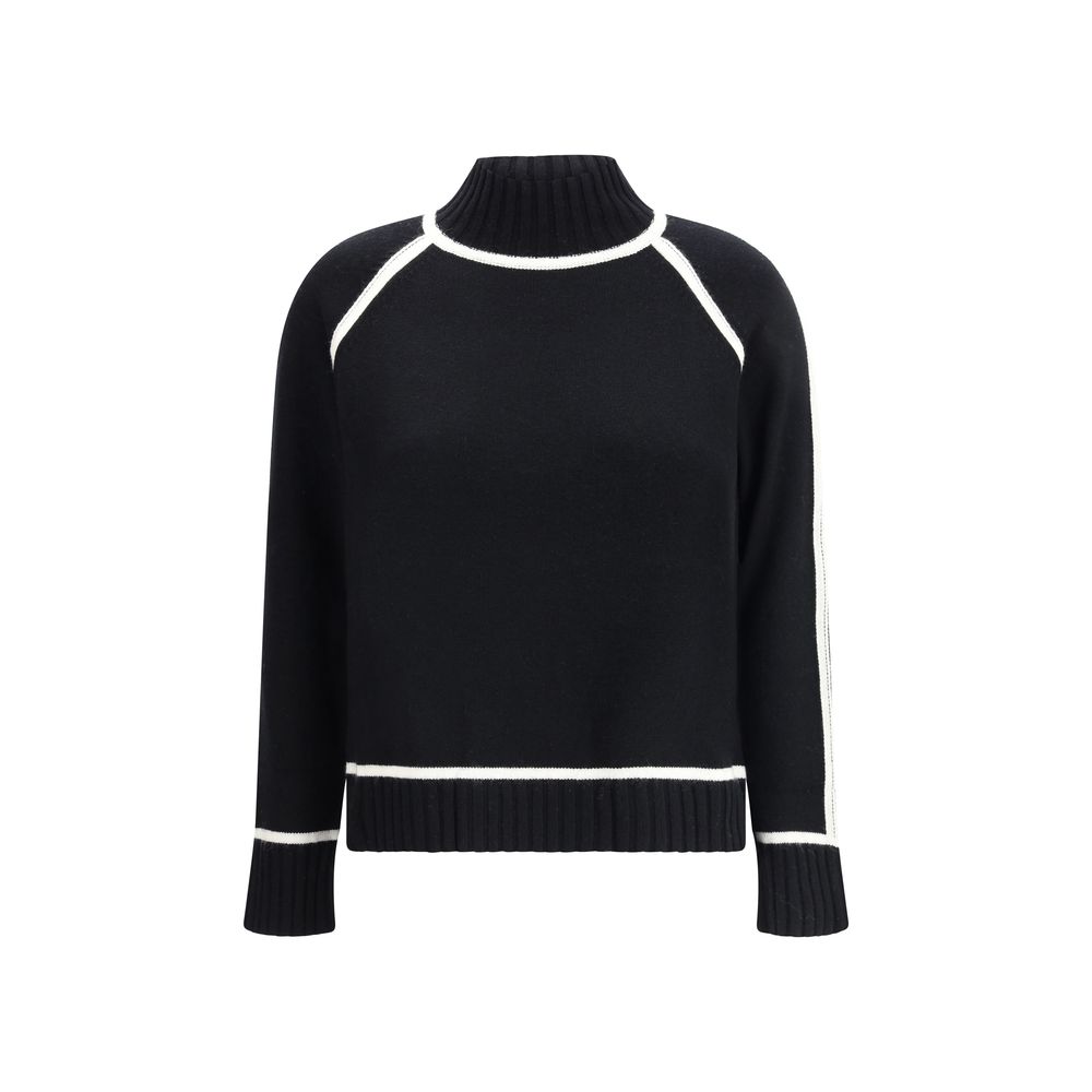 Max Mara Schwarzer Wollrollkragenpullover