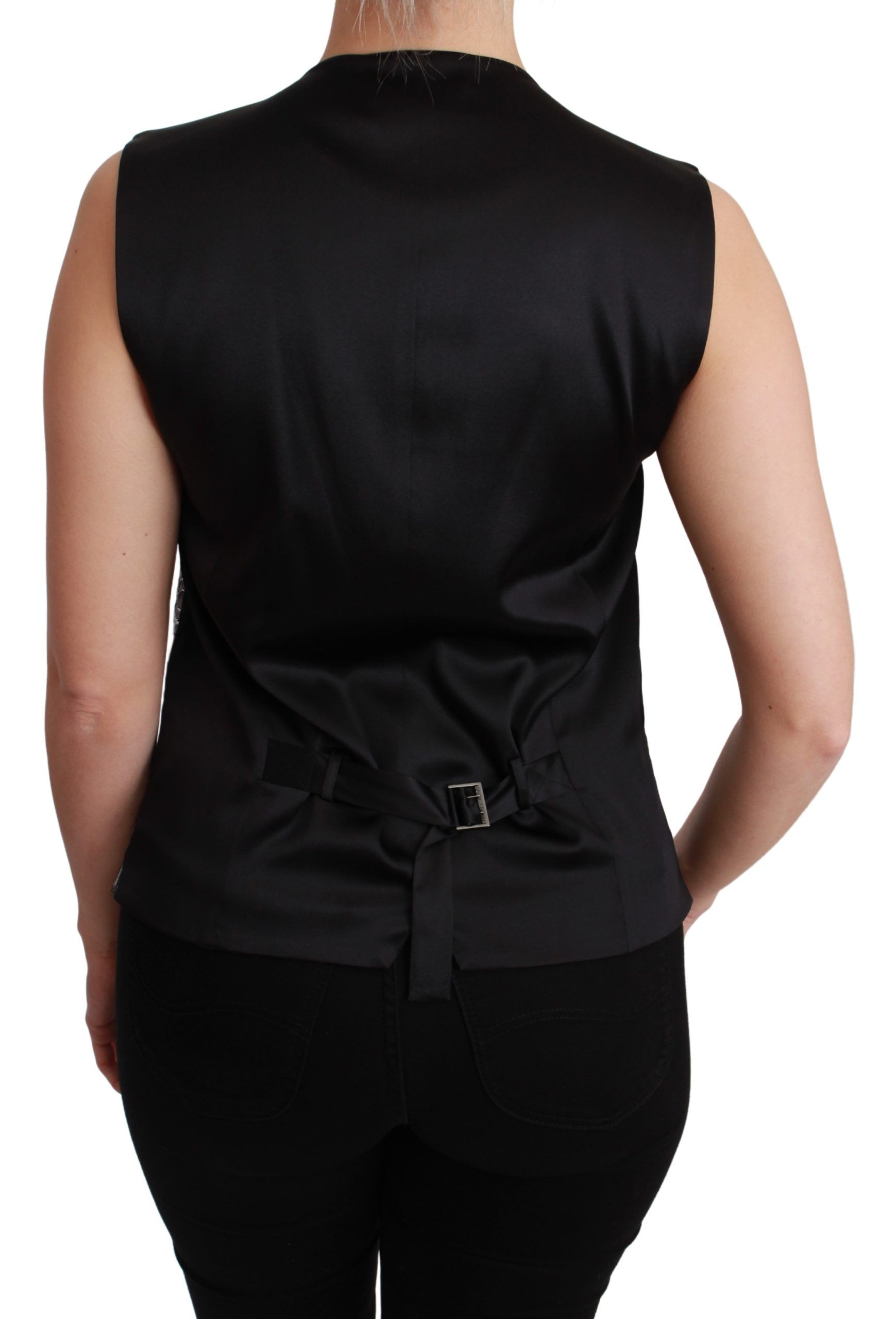 Dolce & Gabbana Ärmelloses Top aus Silberbrokat – Bild 4