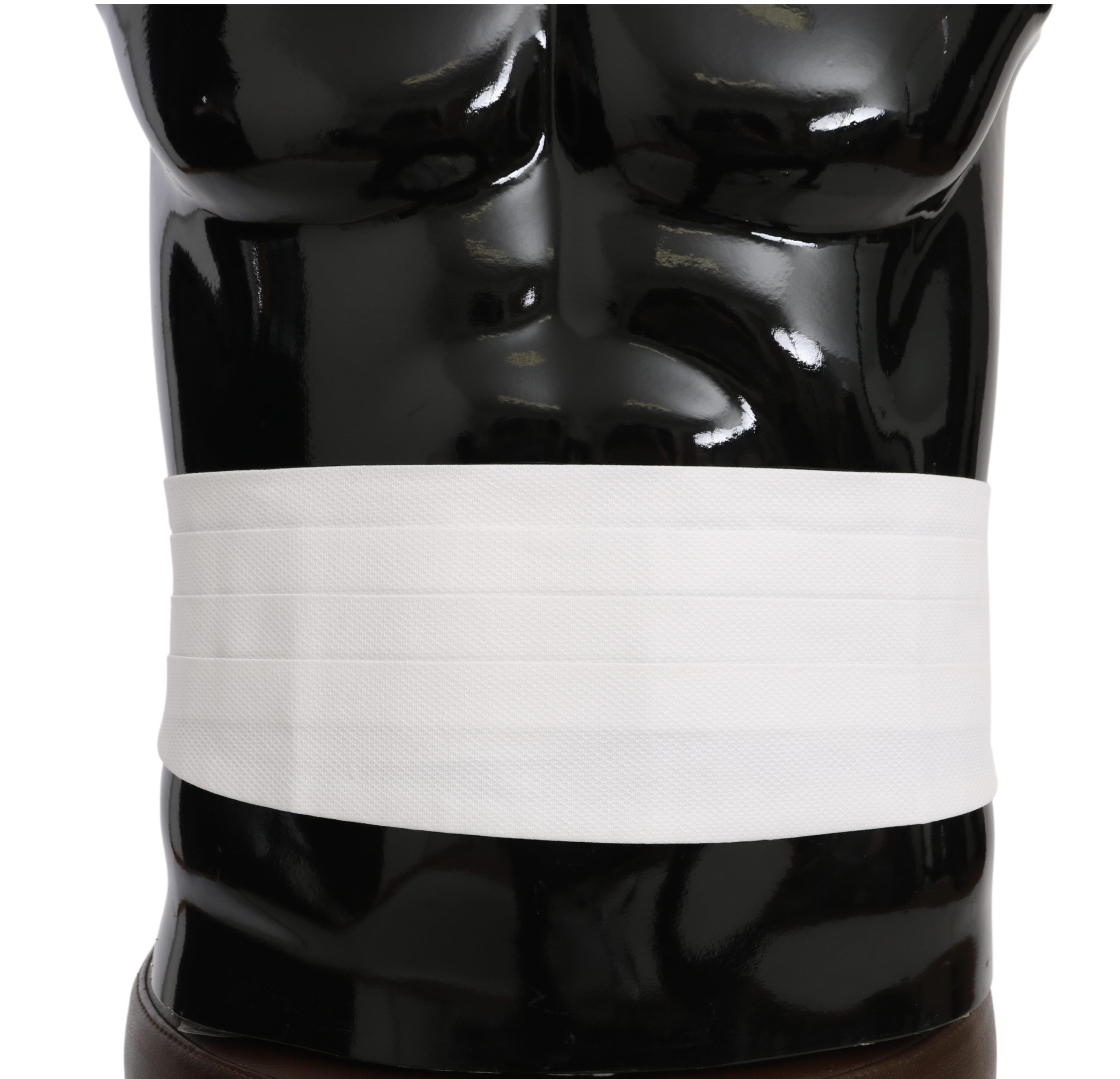 Dolce & Gabbana Weißer Männer Taillengürtel Baumwolle Kummerbund