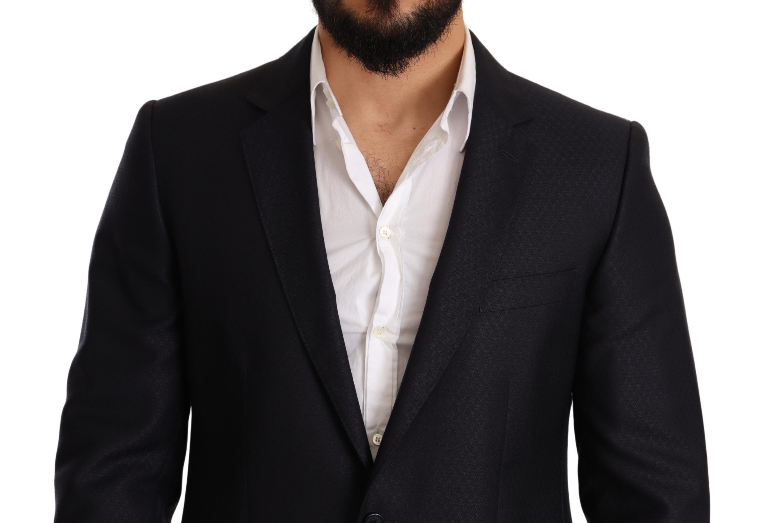 Dolce & Gabbana Blau gemustert MARTINI SLIM FIT 2 Stück Anzug – Bild 3