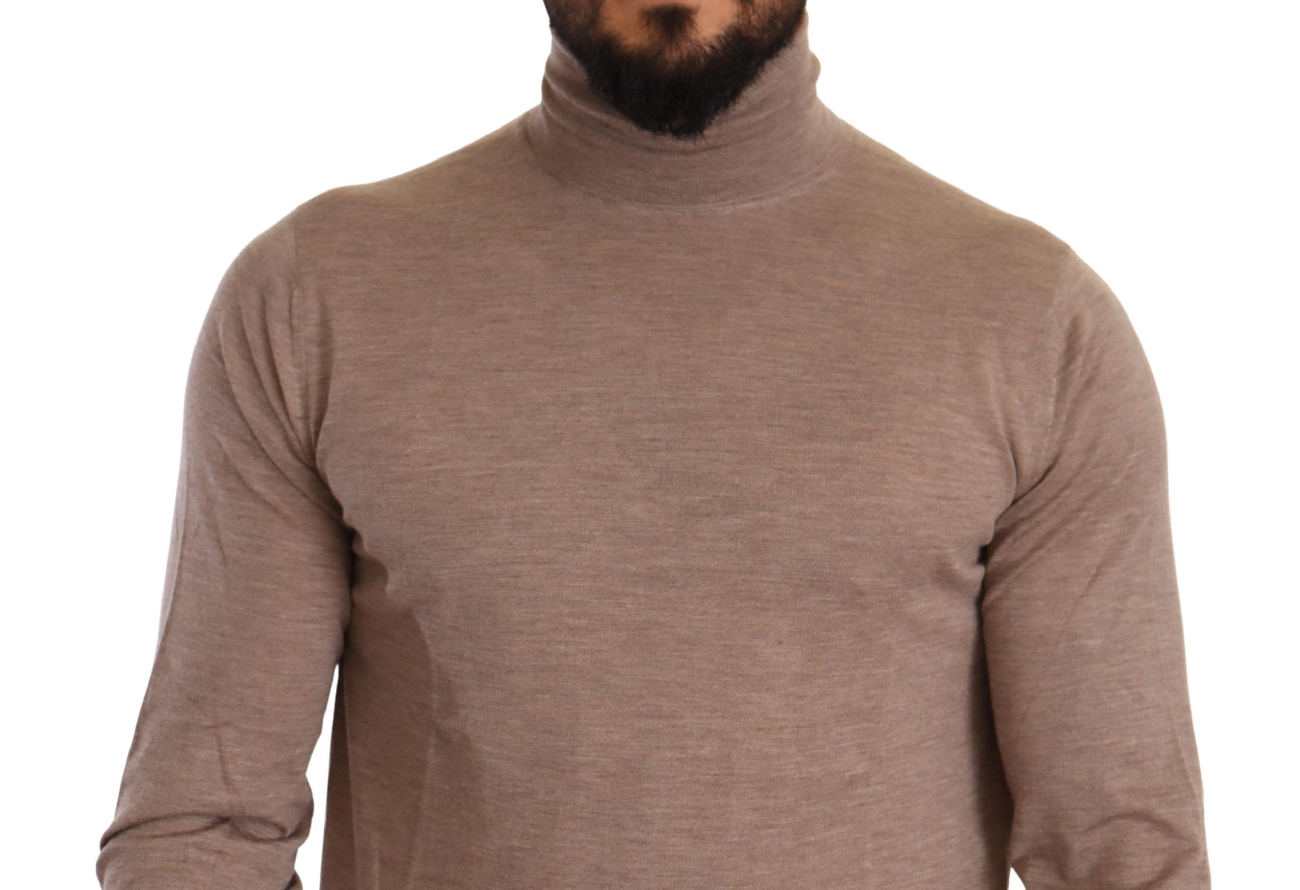 Dolce & Gabbana Brauner Kaschmir-Rollkragenpullover – Bild 4