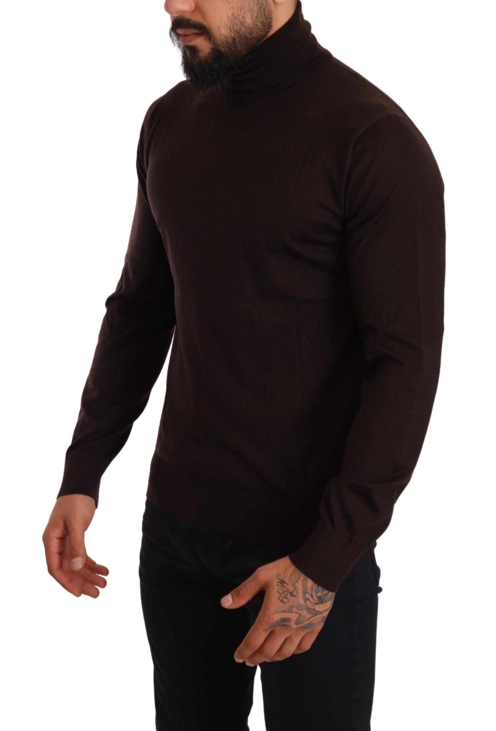 Dolce & Gabbana Brauner Kaschmir-Rollkragenpullover – Bild 2
