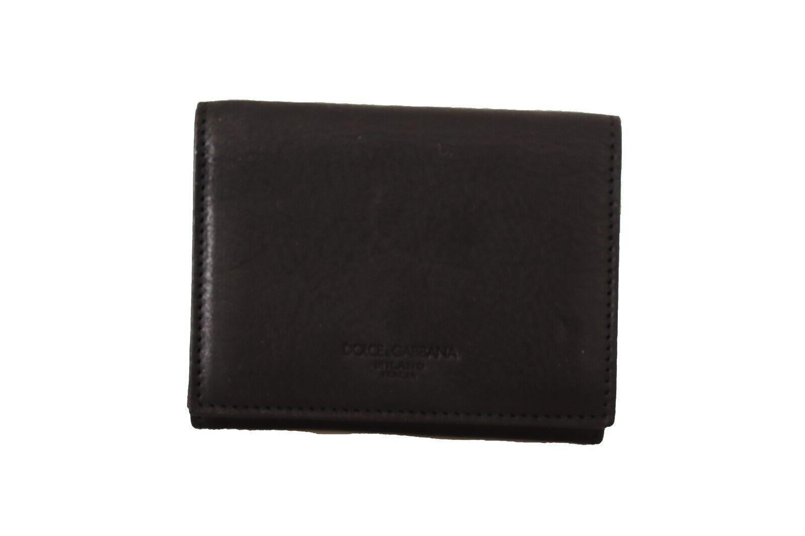 Dolce & Gabbana Schwarzes Leder Trifold Geldbörse Gürtel Multi Kit Wallet