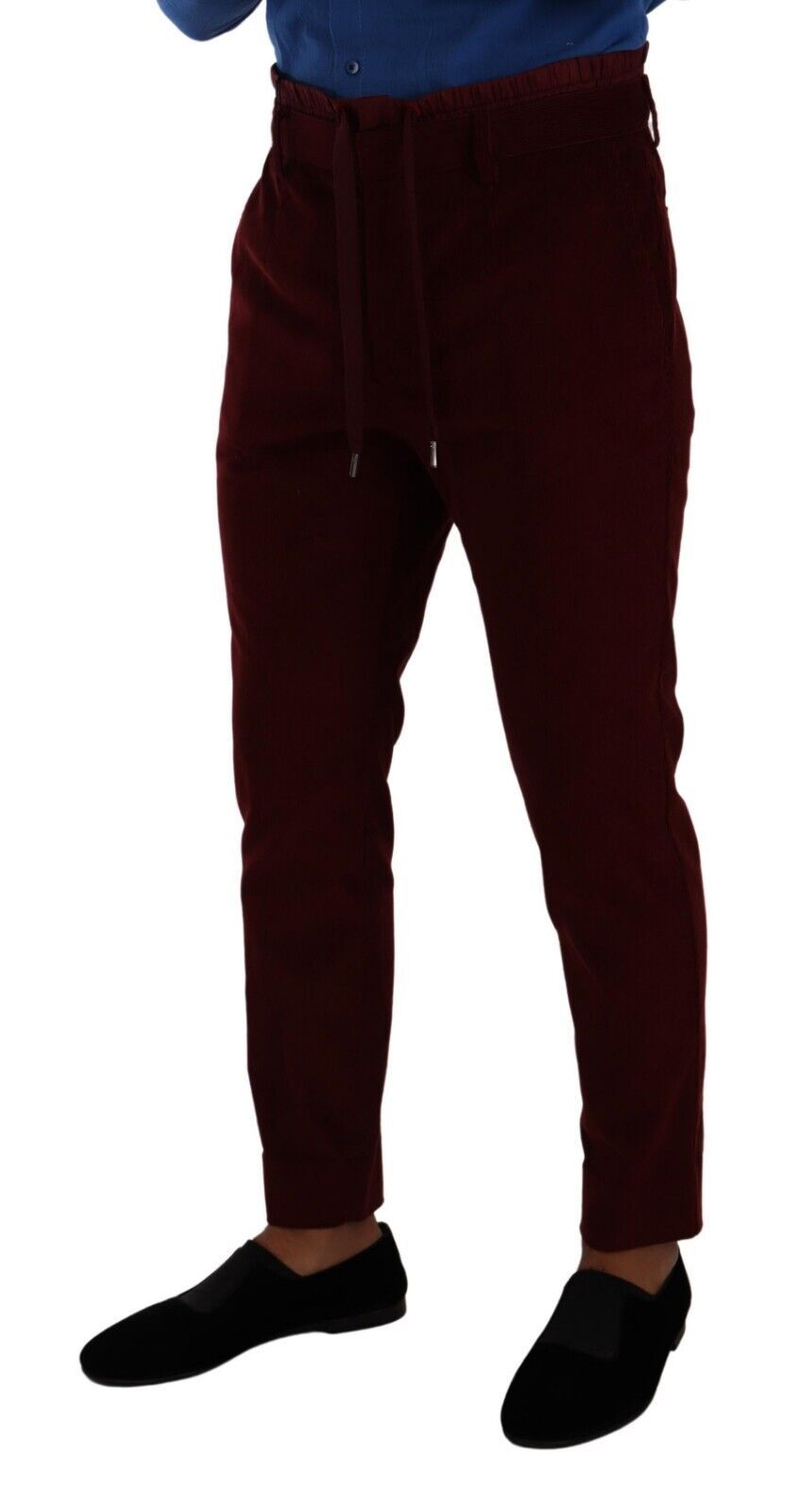 Dolce & Gabbana Bordeaux Samt Herren Formal Hose Kleid Hose – Bild 2