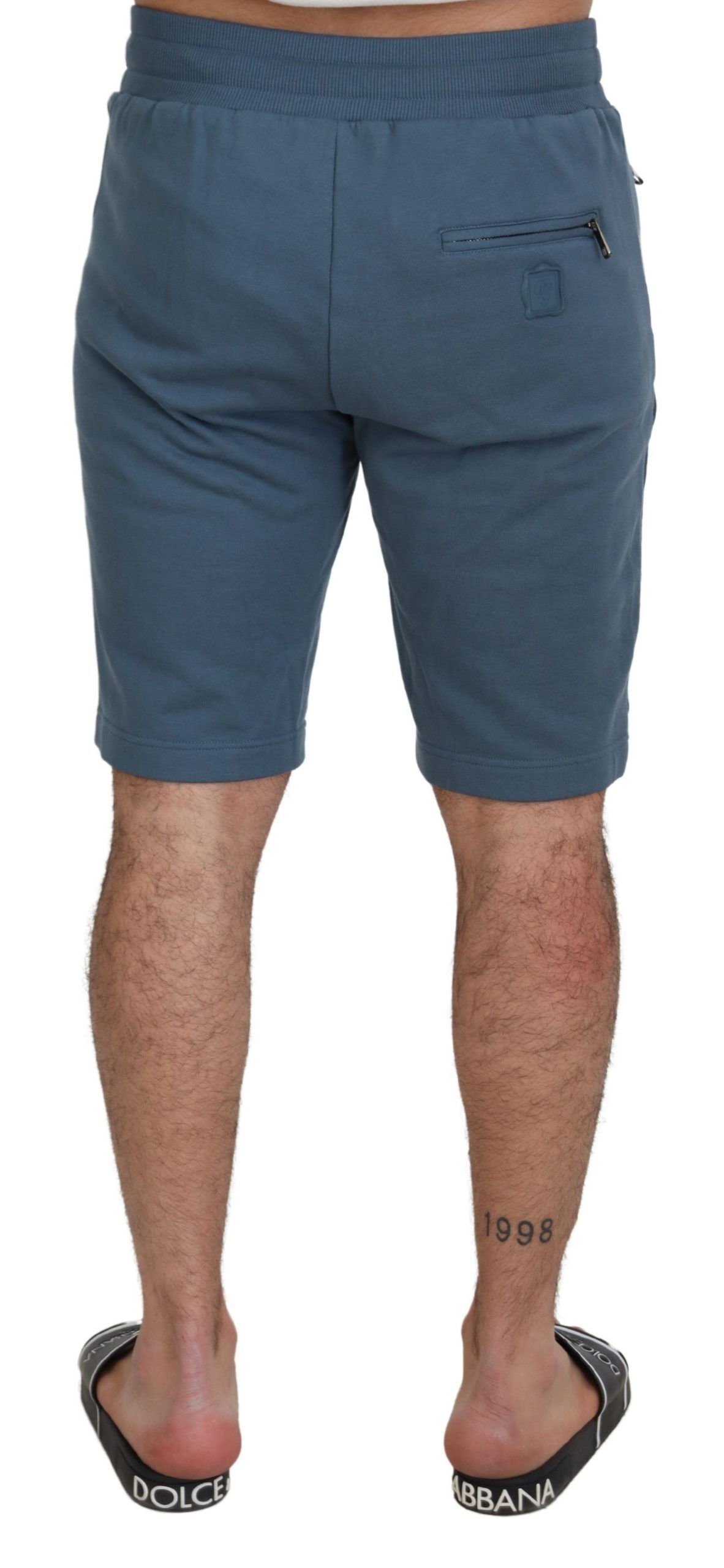 Dolce & Gabbana Blaue Baumwolle Bermuda Casual Herren Shorts – Bild 2