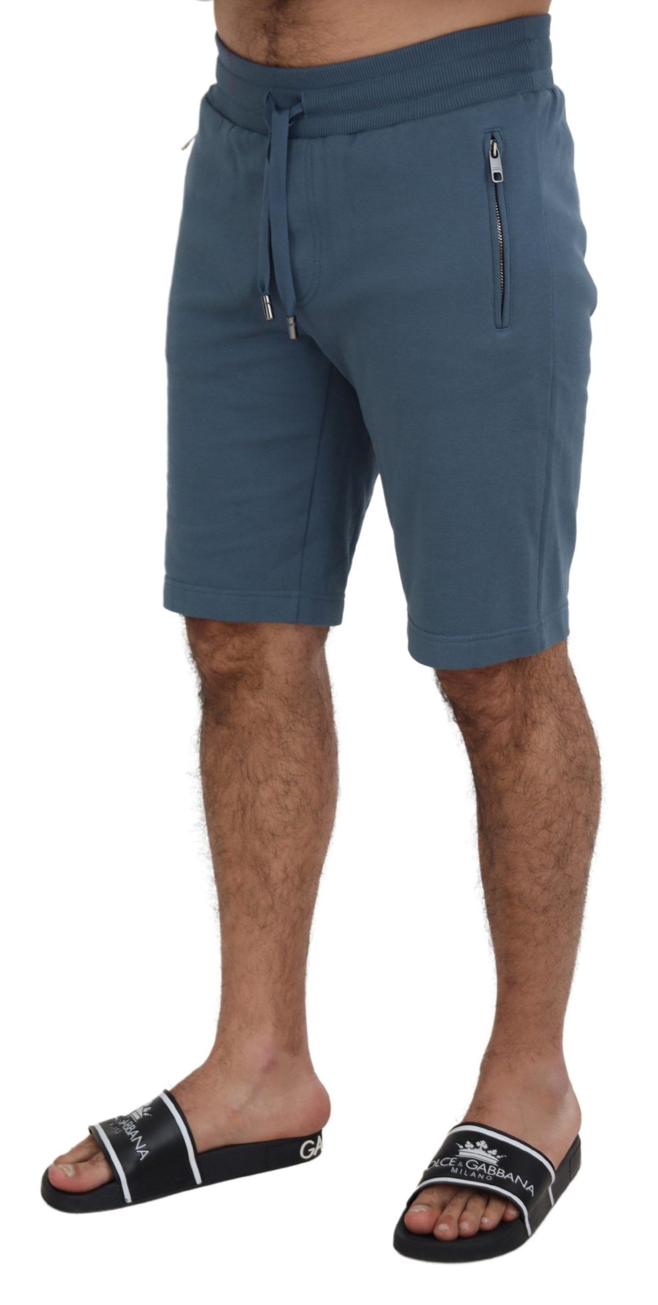 Dolce & Gabbana Blaue Baumwolle Bermuda Casual Herren Shorts – Bild 4