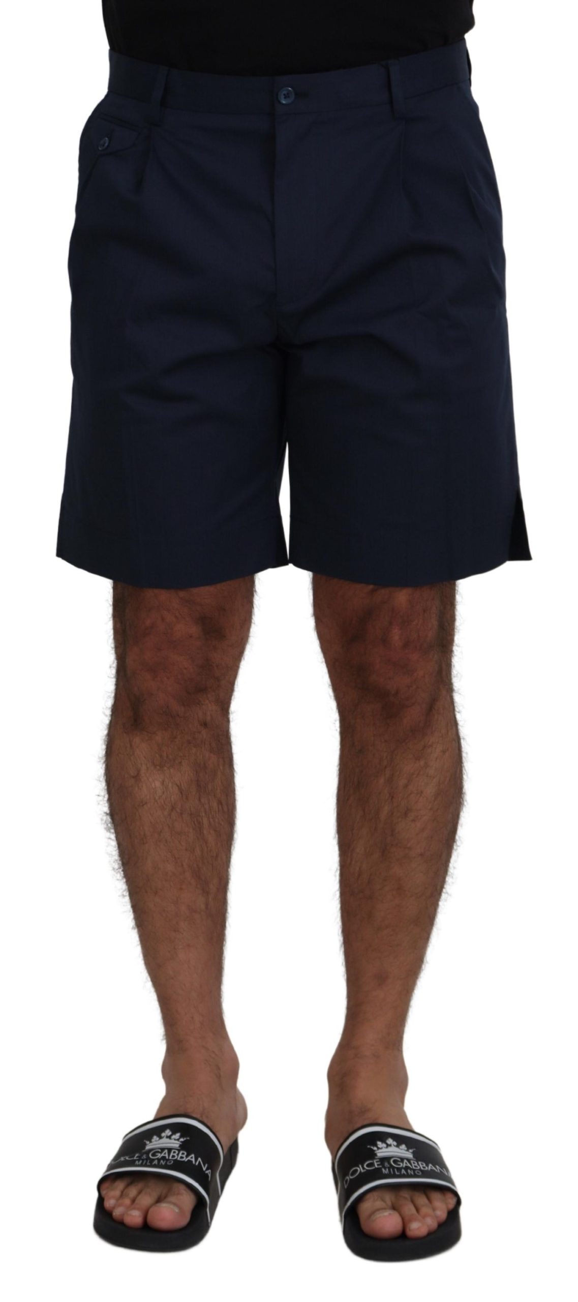 Dolce & Gabbana Blaue Chinos Baumwolle Stretch Casual Shorts