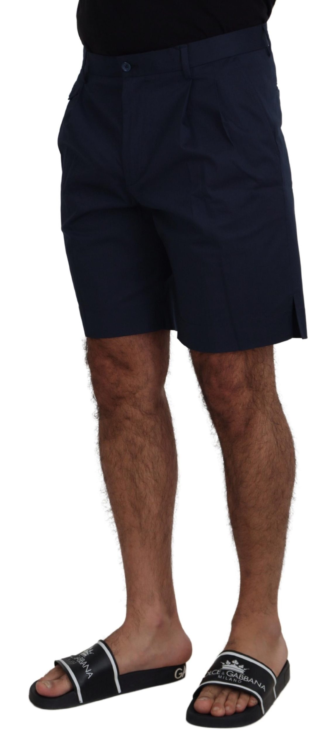 Dolce & Gabbana Blaue Chinos Baumwolle Stretch Casual Shorts – Bild 4
