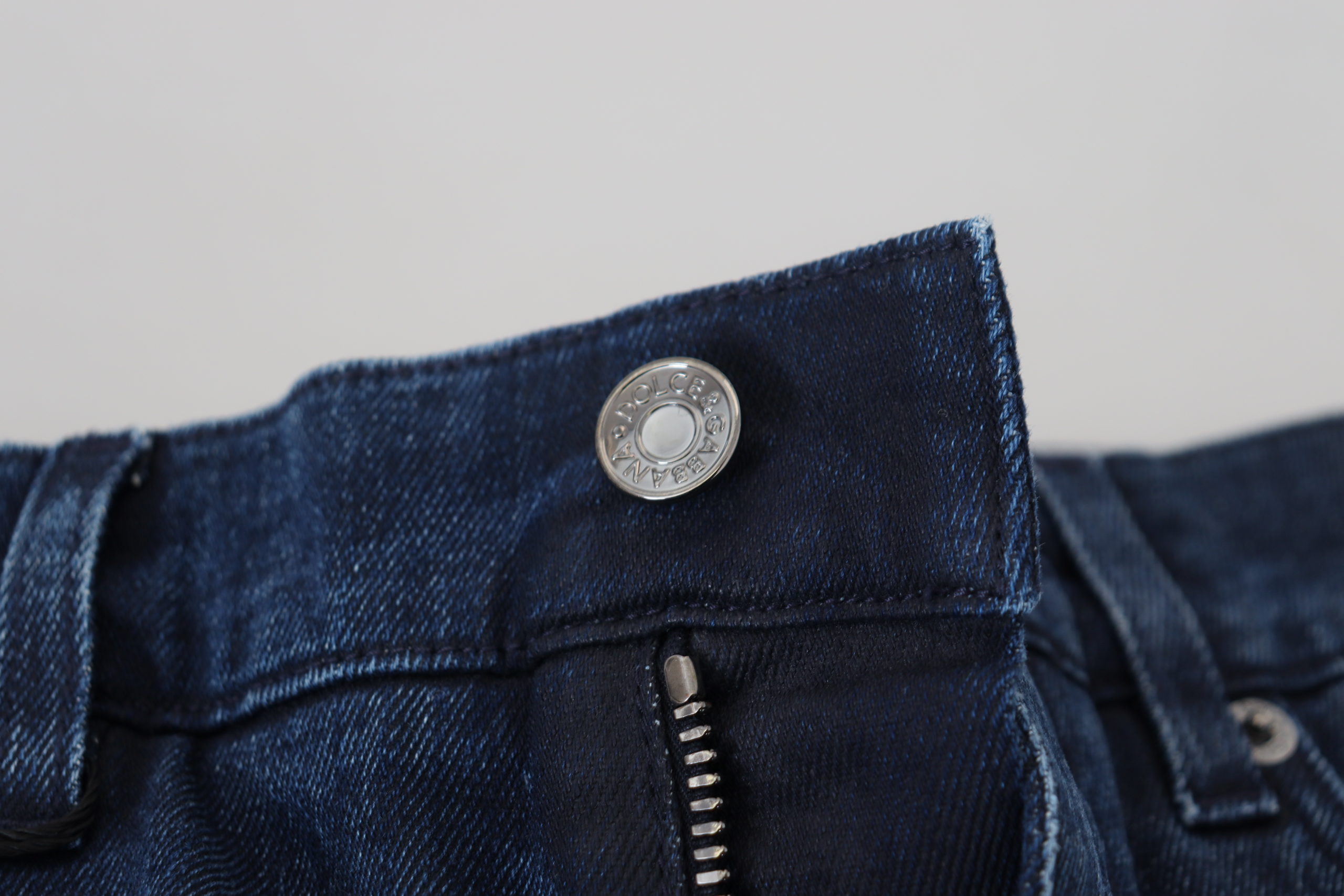 Dolce & Gabbana Blaue Baumwoll-Skinny-Jeans aus zerrissenem Denim – Bild 6