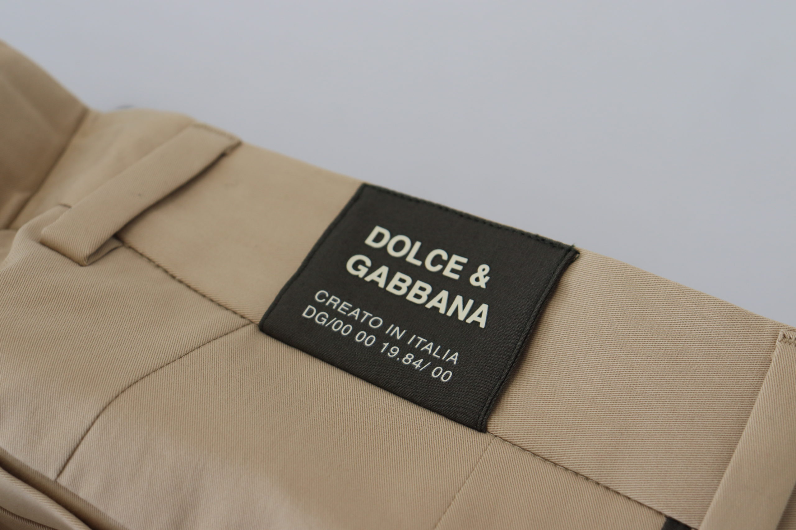 Dolce & Gabbana Braun Schwarz Baumwolle Chino Männer Hosen – Bild 6