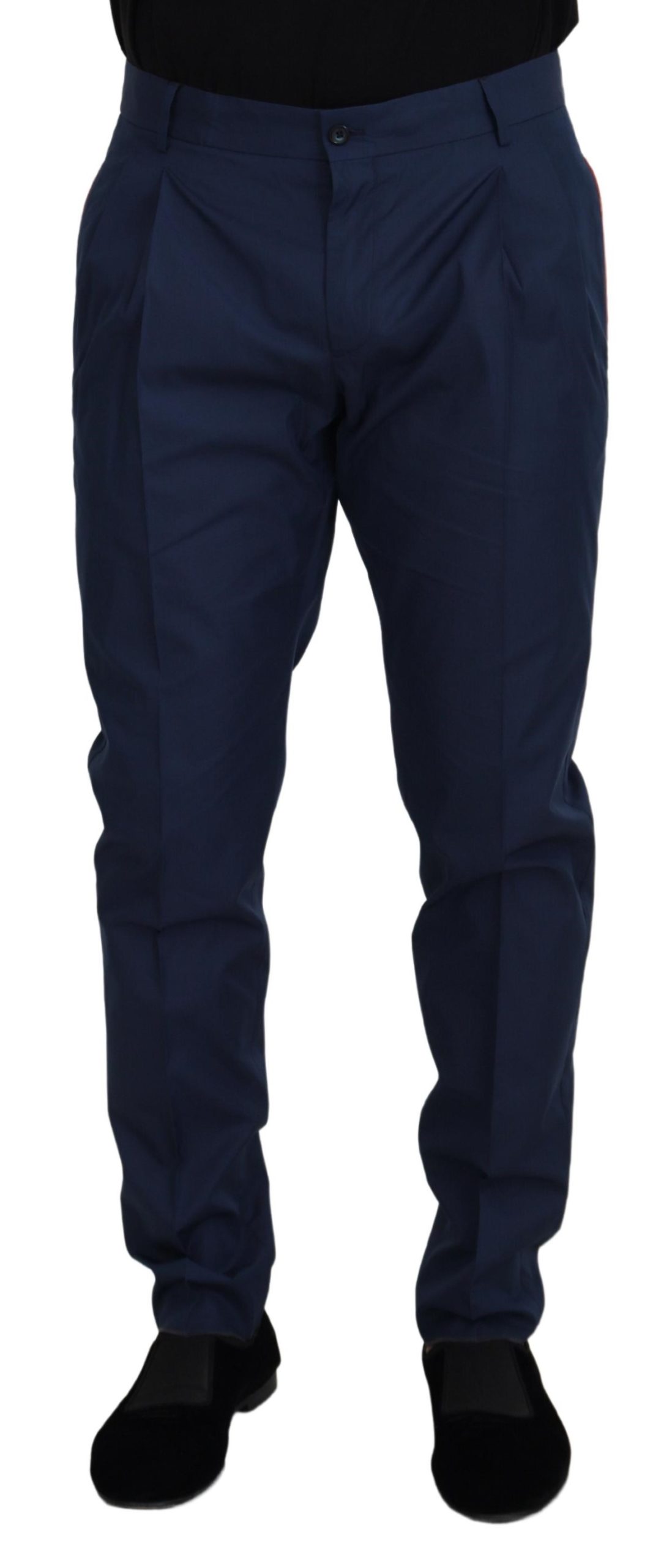 Dolce & Gabbana Blaue formelle Chino-Hose aus Baumwolle