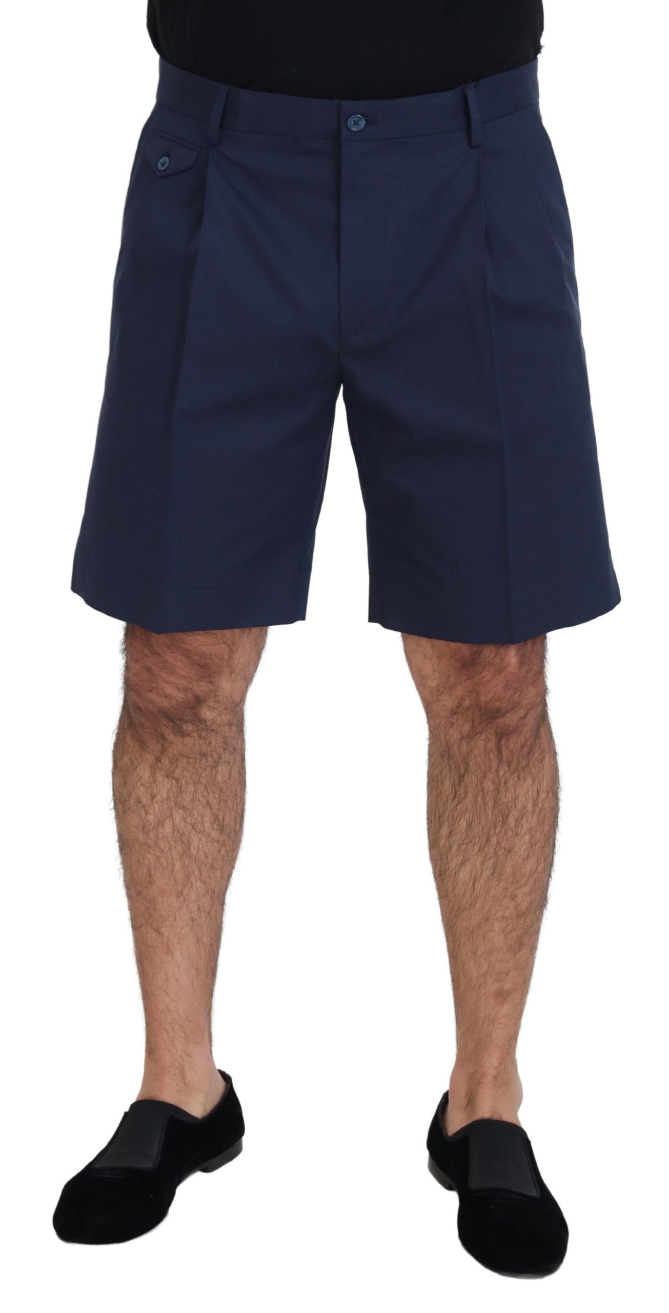 Dolce & Gabbana Blaue Chinos Baumwolle Stretch Casual Shorts