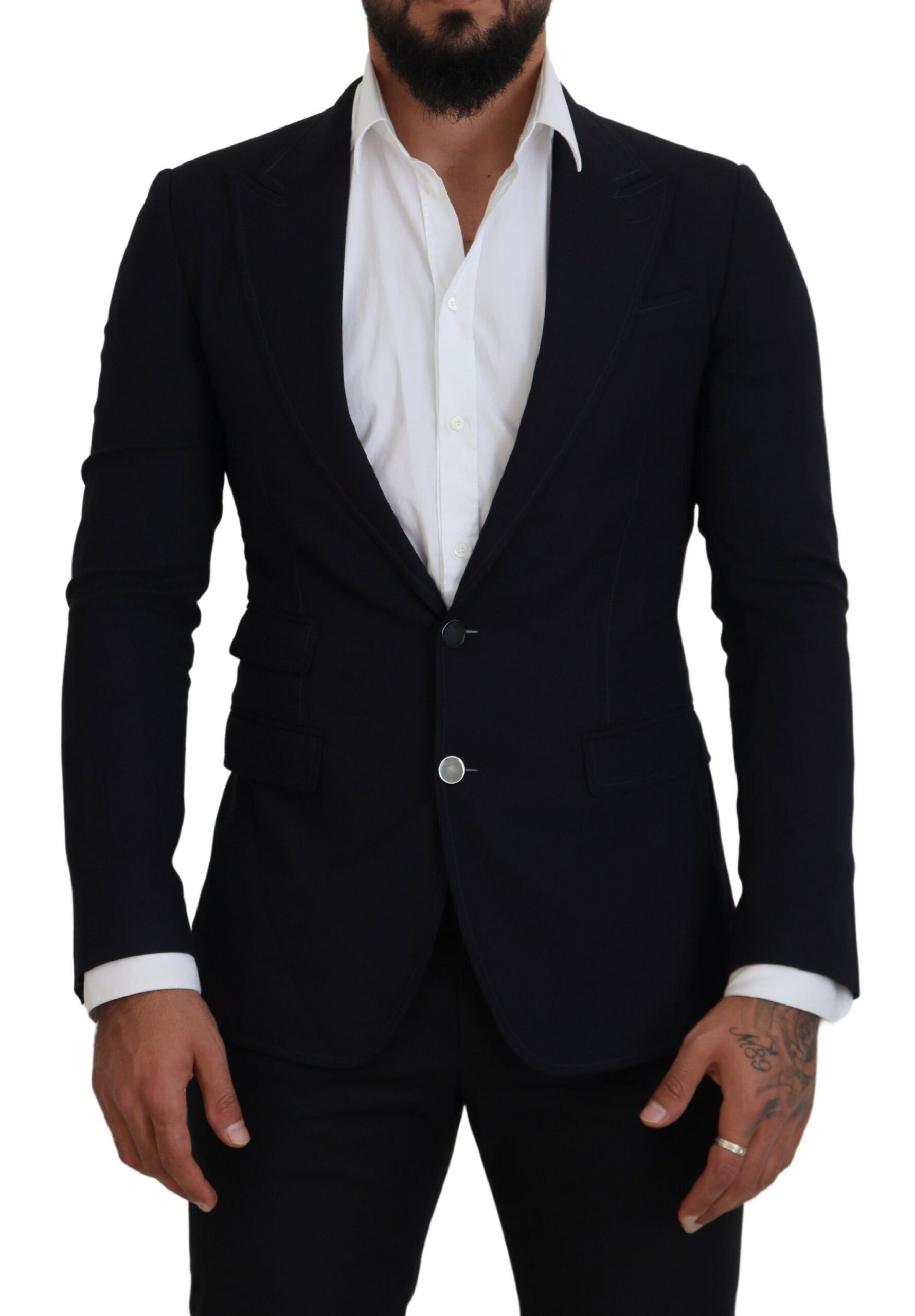 Dolce & Gabbana Blauer Taormina Blazer aus Schurwolle