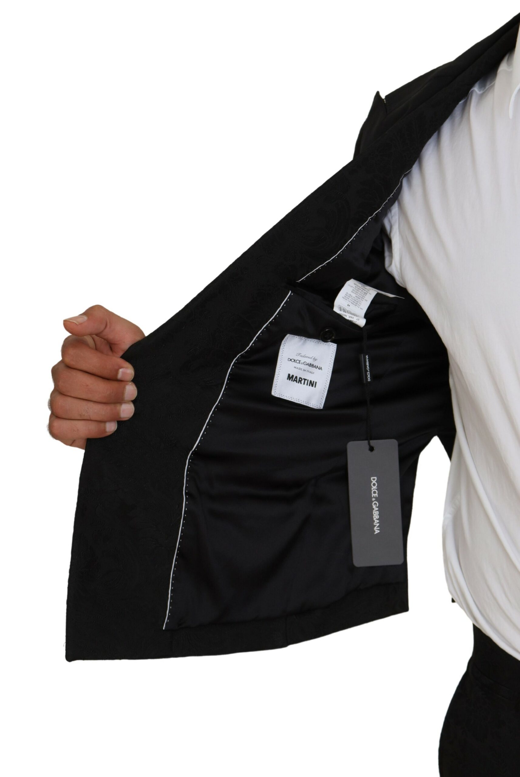 Dolce & Gabbana Schwarzer Polyester Herren 2 Stück MARTINI Anzug – Bild 6