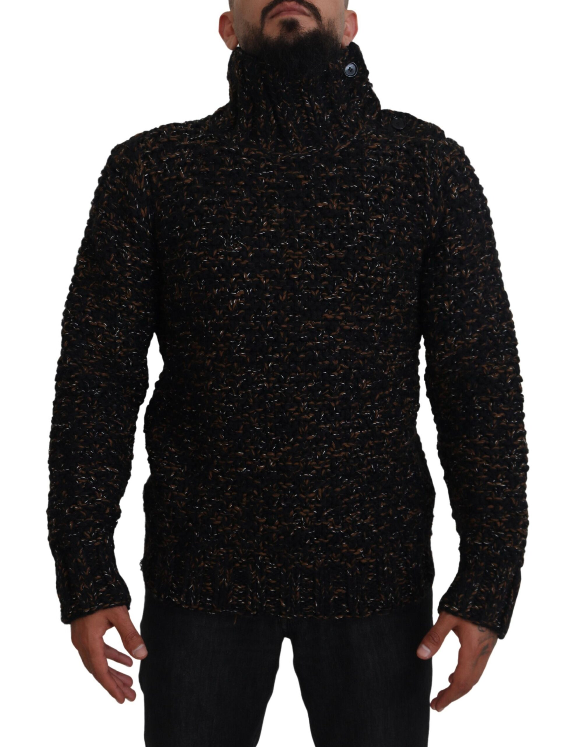 Dolce & Gabbana Brauner Fatto A Mano Rollkragenpullover Pullover