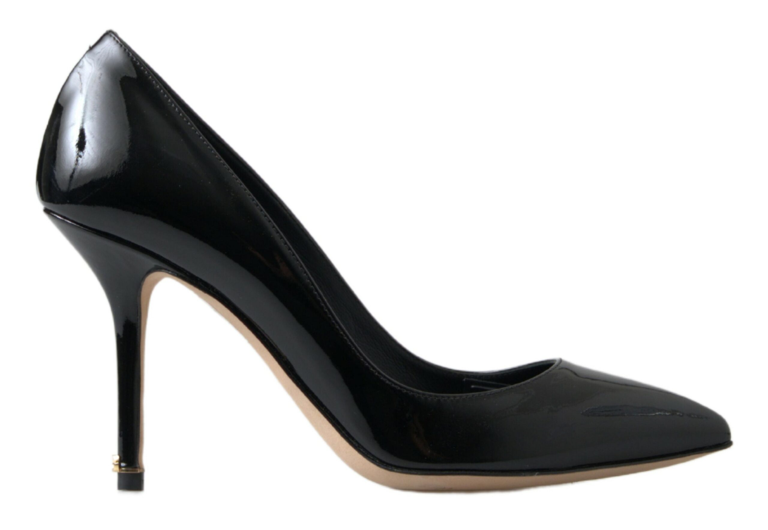 Dolce & Gabbana Schwarze Lackleder High Heels Pumps Schuhe