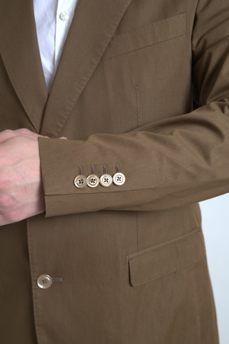 Dolce & Gabbana Brauner 2-teiliger einreihiger TAORMINA-Anzug – Bild 4