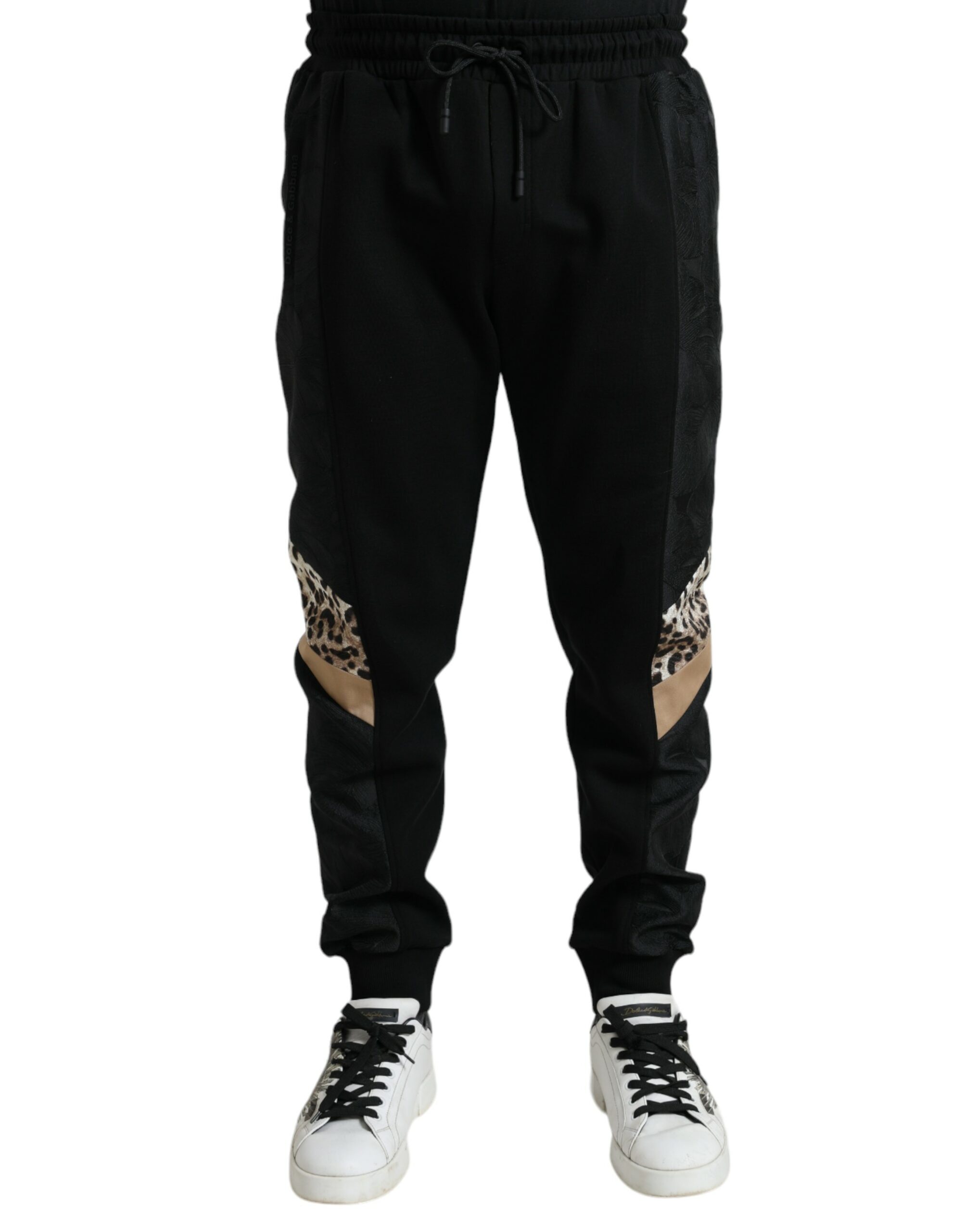 Dolce & Gabbana Schwarze Cotton Slim Stretch-Jogger-Hose