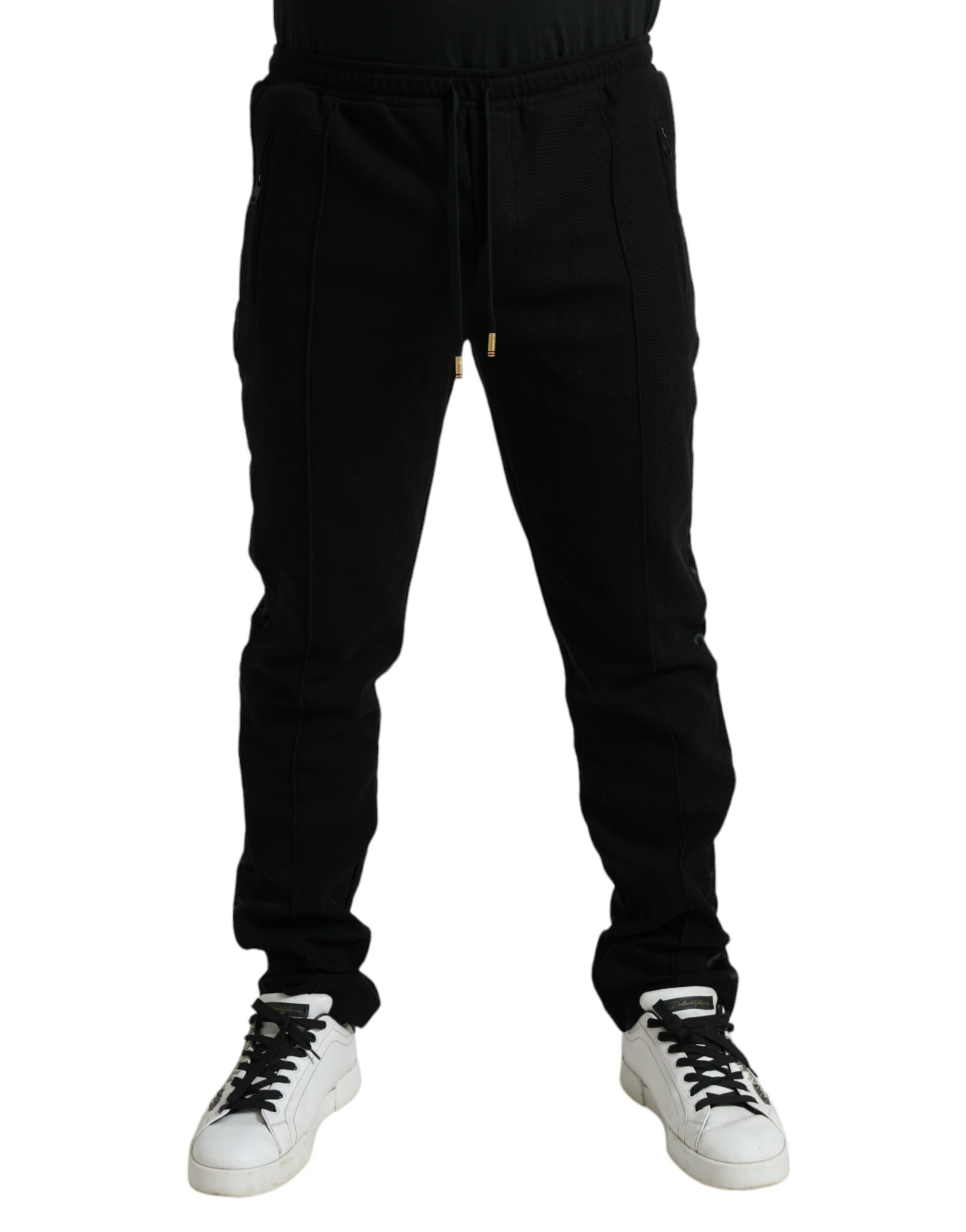 Dolce & Gabbana Schwarze Jogger-Sweatpants aus Baumwollmischung