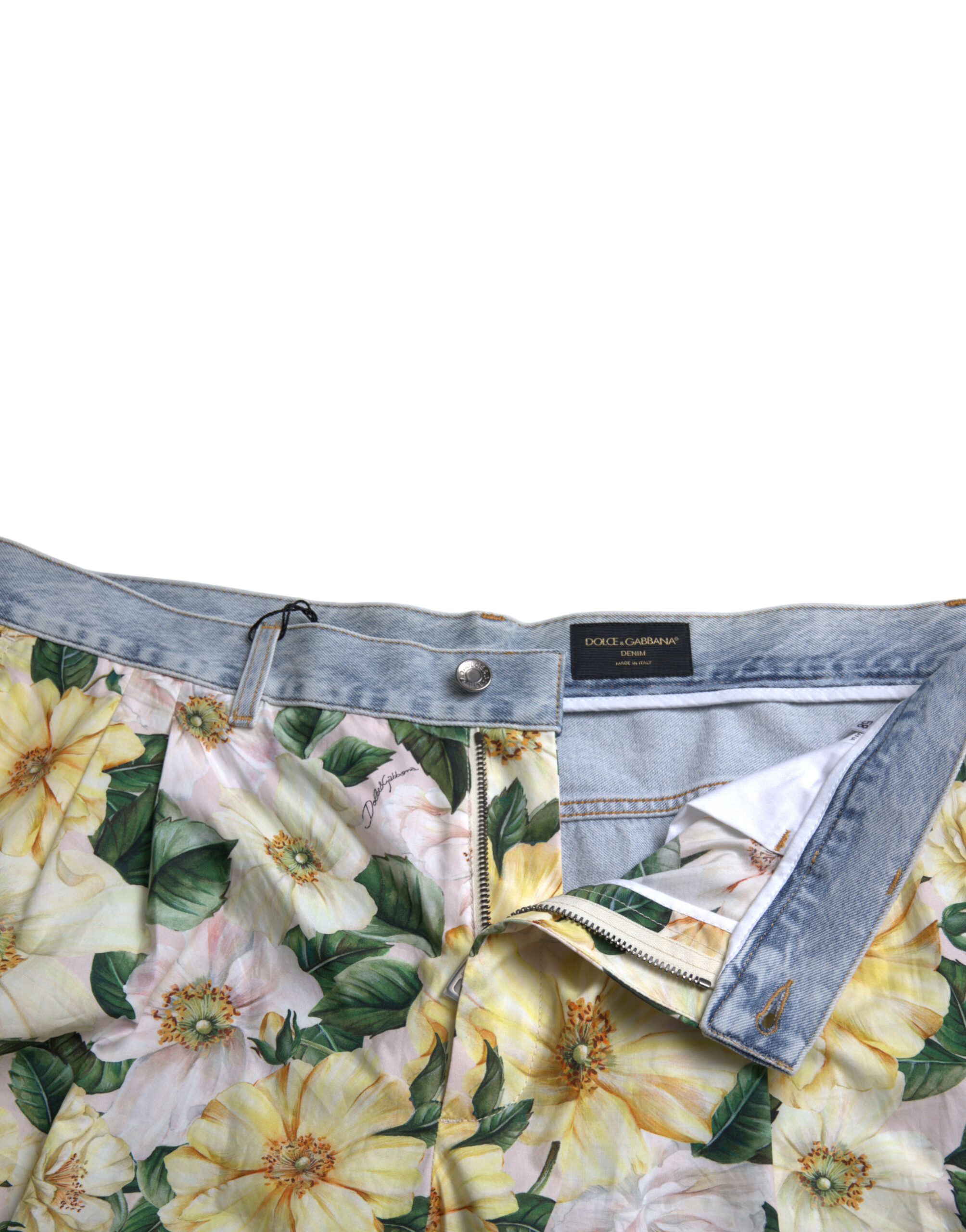 Dolce & Gabbana Bermuda-Shorts aus Denim mit Blumenmuster in mehreren Farben – Bild 5