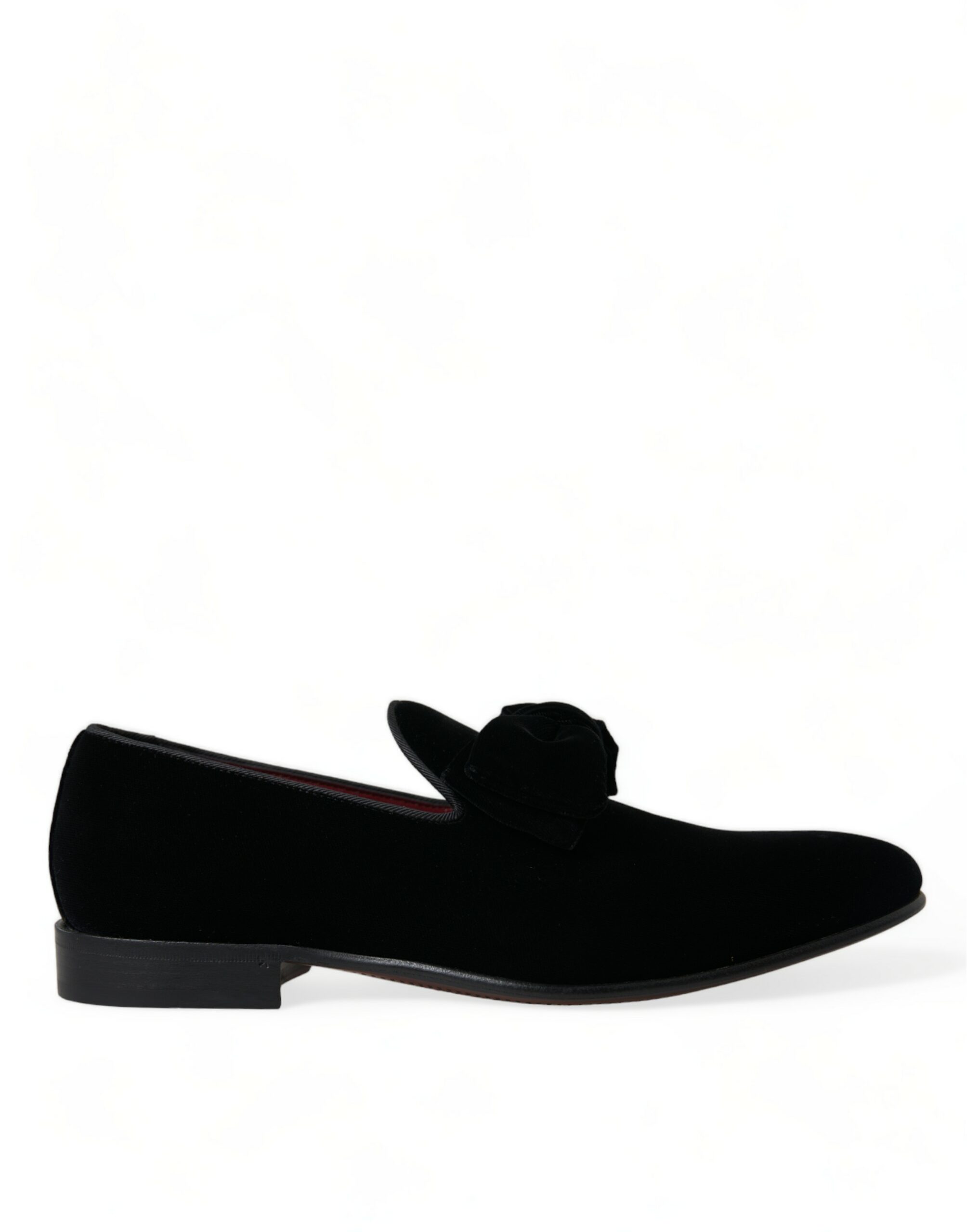 Dolce & Gabbana Schwarzer Samt Loafers Formelle Schuhe