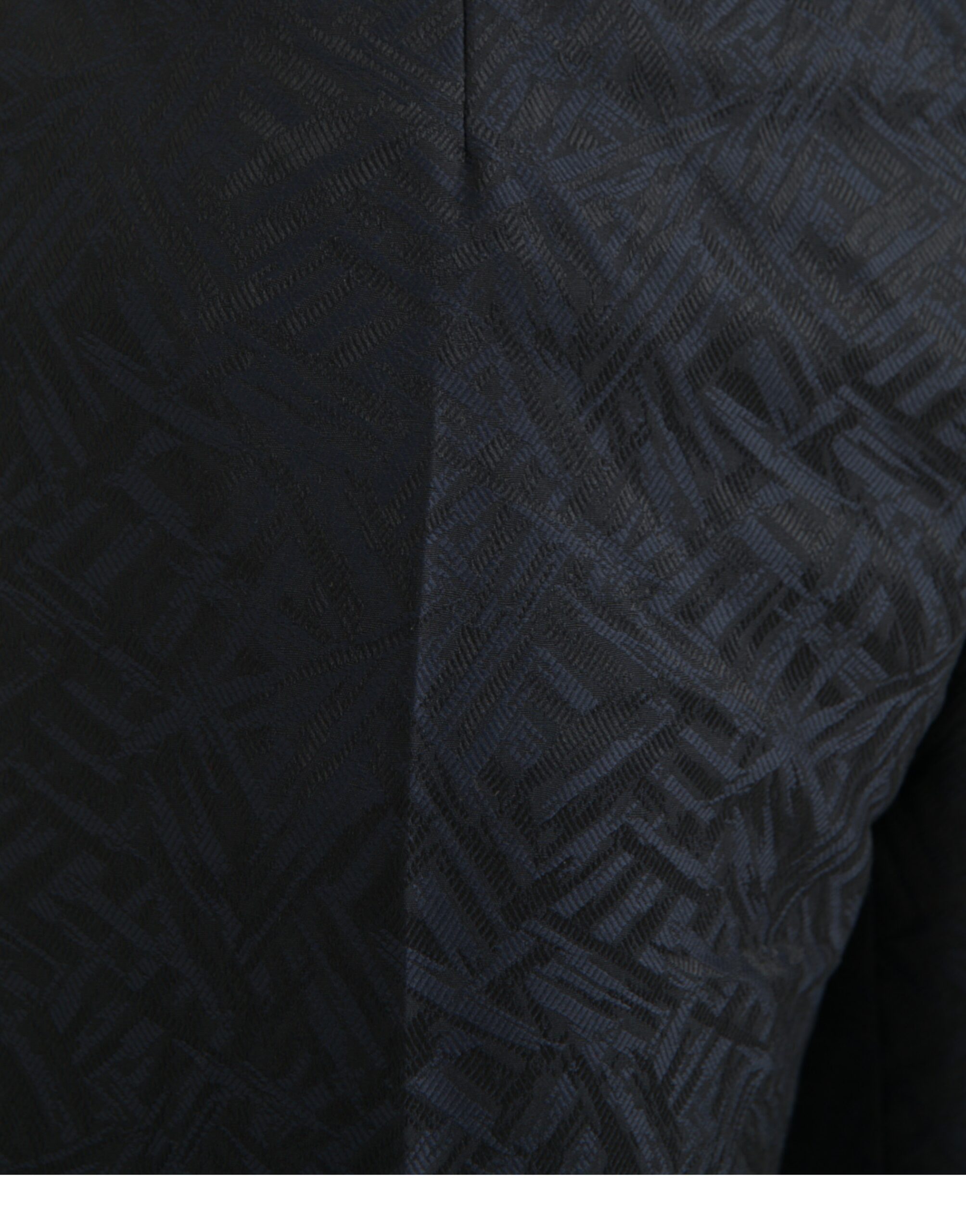 Dolce & Gabbana Blaue Brokat Wolle Skinny Herren Anzughose – Bild 4