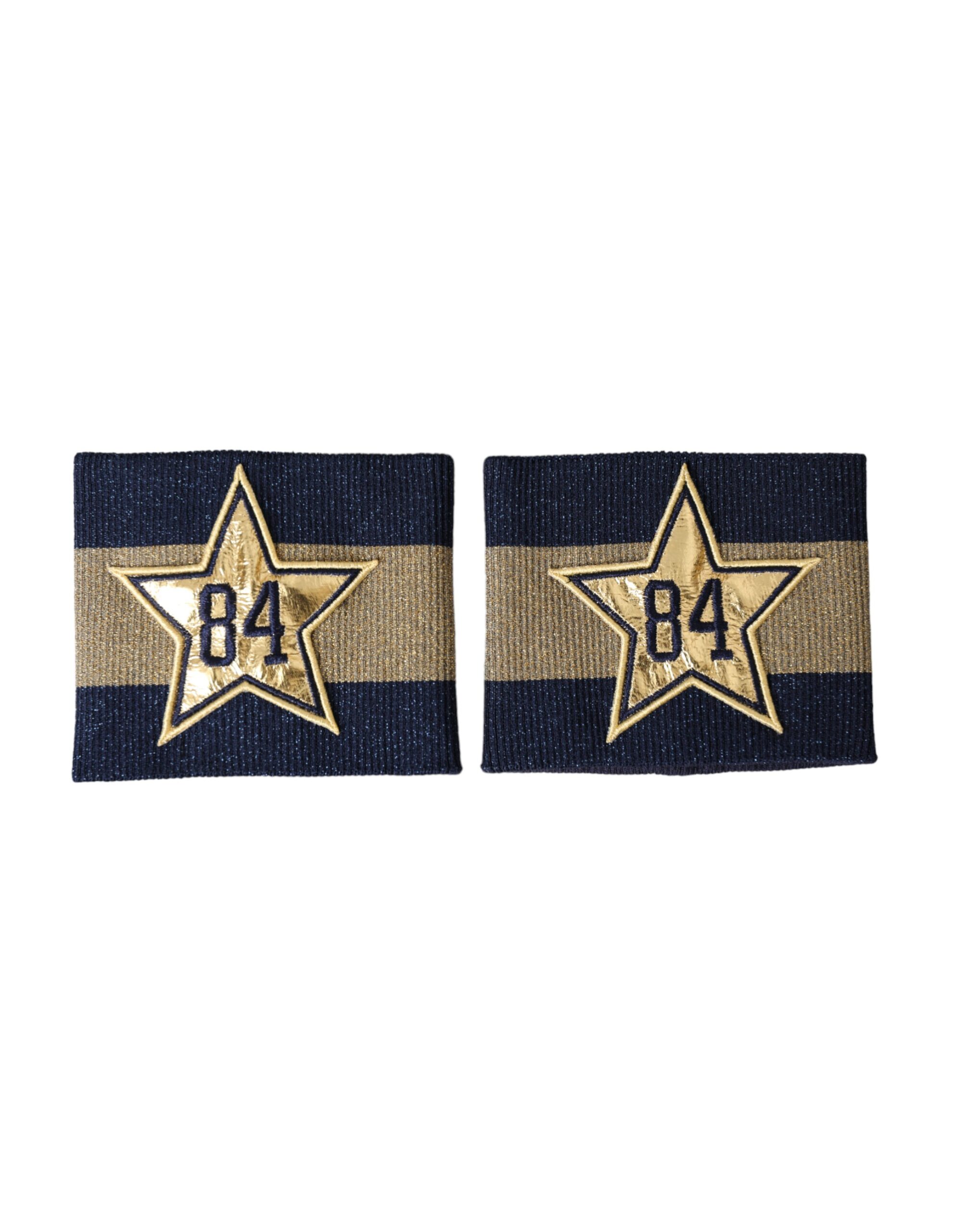 Dolce & Gabbana Schwarz-Gold-Logo Star 84 Viskose-Armband