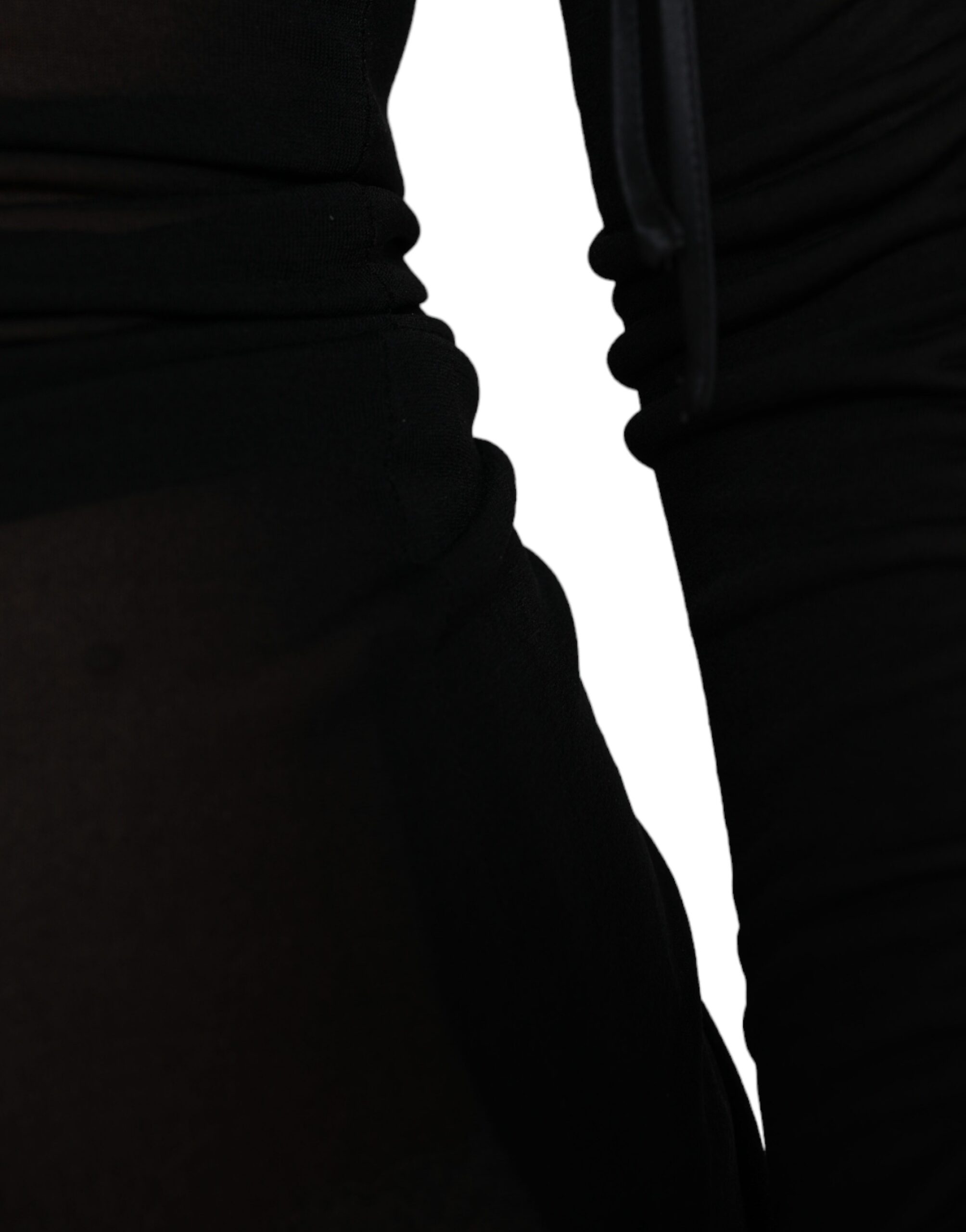 Dolce & Gabbana Schwarzes durchsichtiges Bodycon-Midikleid – Bild 7