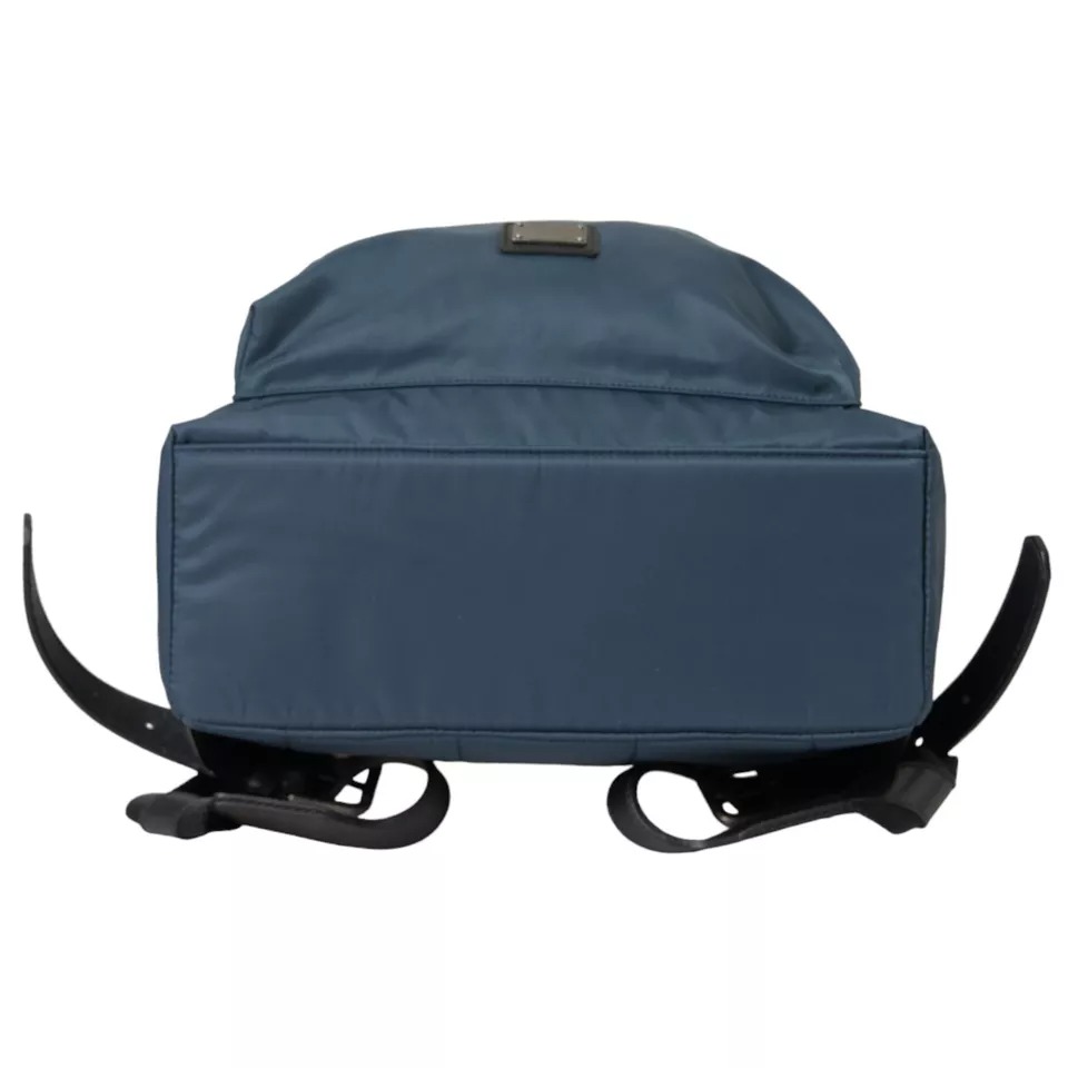 Dolce & Gabbana Blaues Nylon #DGFamily Patch Männer Rucksack Tasche – Bild 6