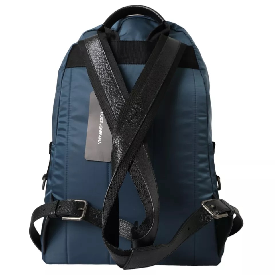 Dolce & Gabbana Blaues Nylon #DGFamily Patch Männer Rucksack Tasche – Bild 8