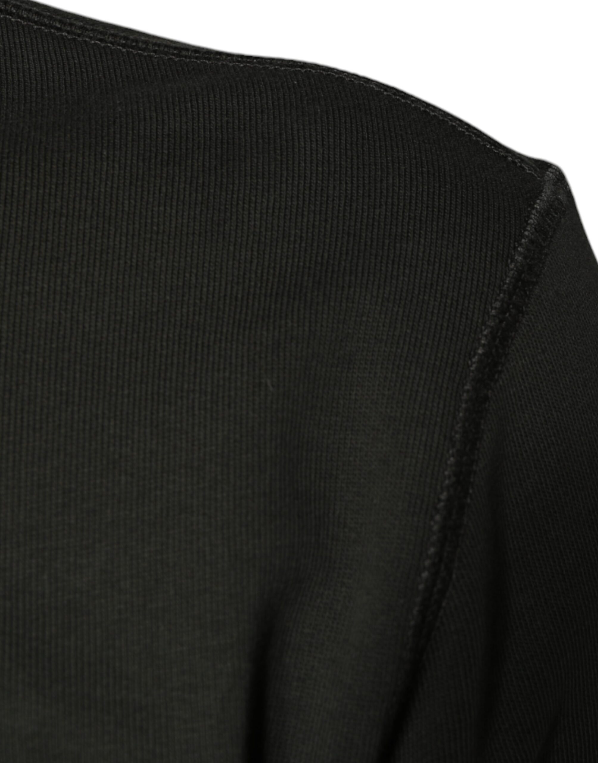 Dolce & Gabbana Armeegrüner DG Crown Rundhals-Pullover – Bild 6