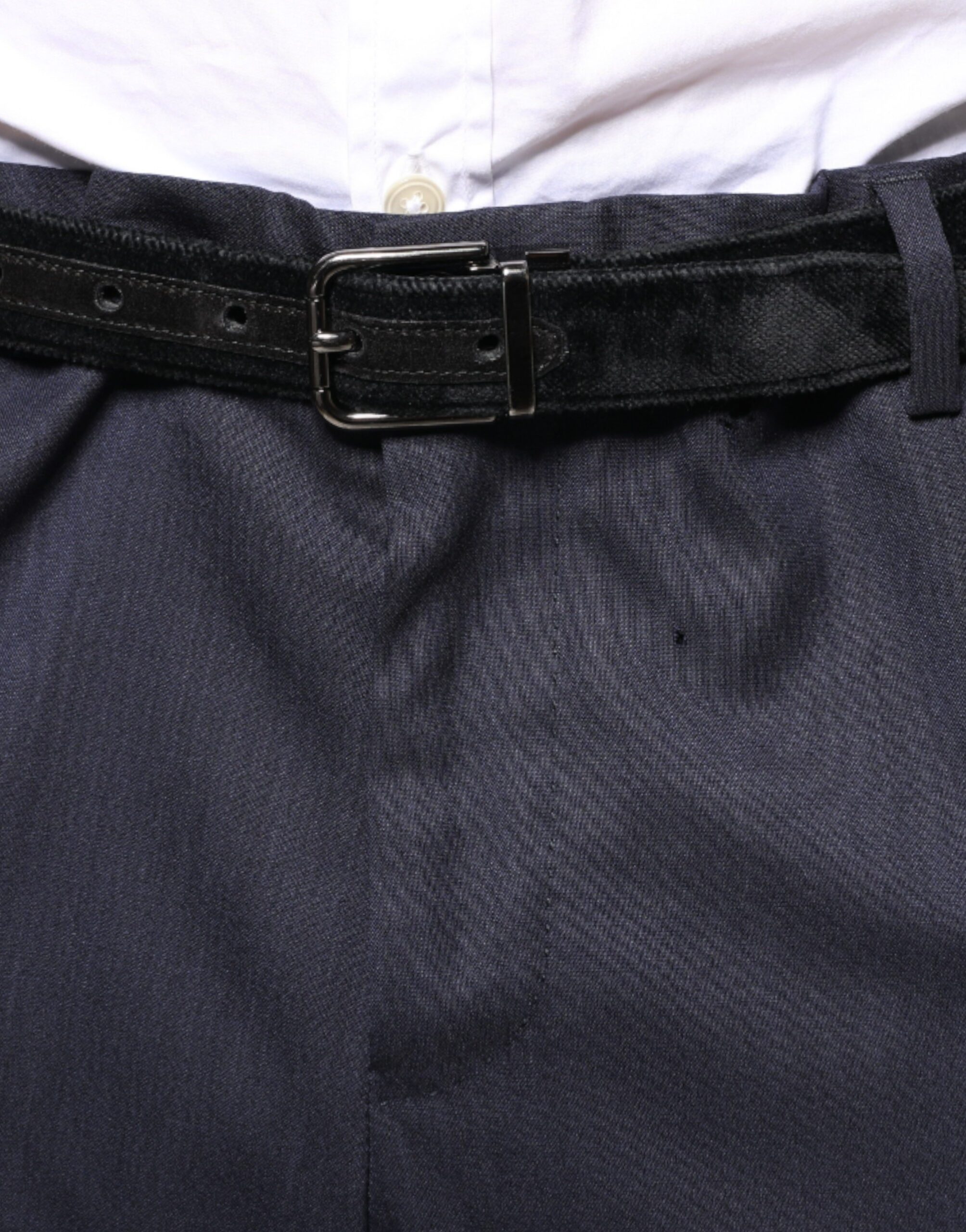 Dolce & Gabbana Blaue Wolle Skinny Formal Dress Pants – Bild 5