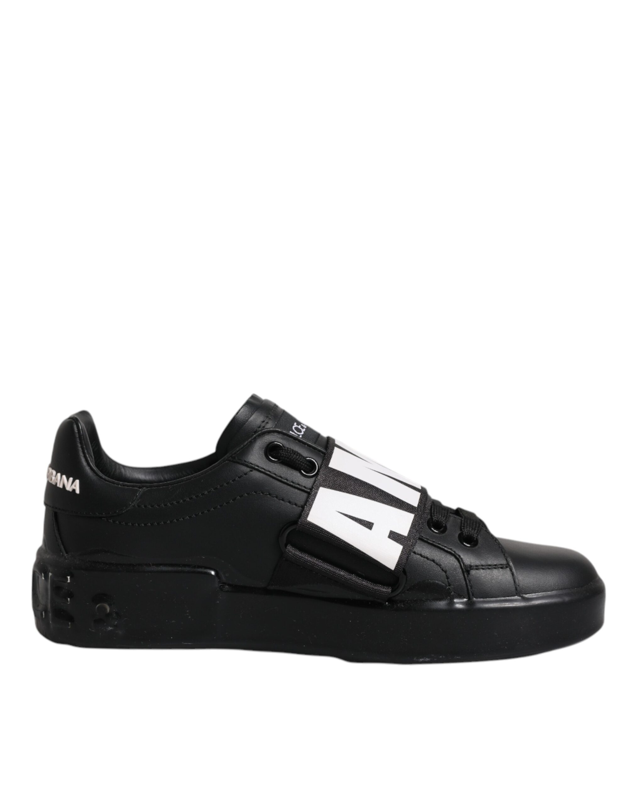 Dolce & Gabbana Schwarz D&G AMORE Low Top Sneakers Schuhe