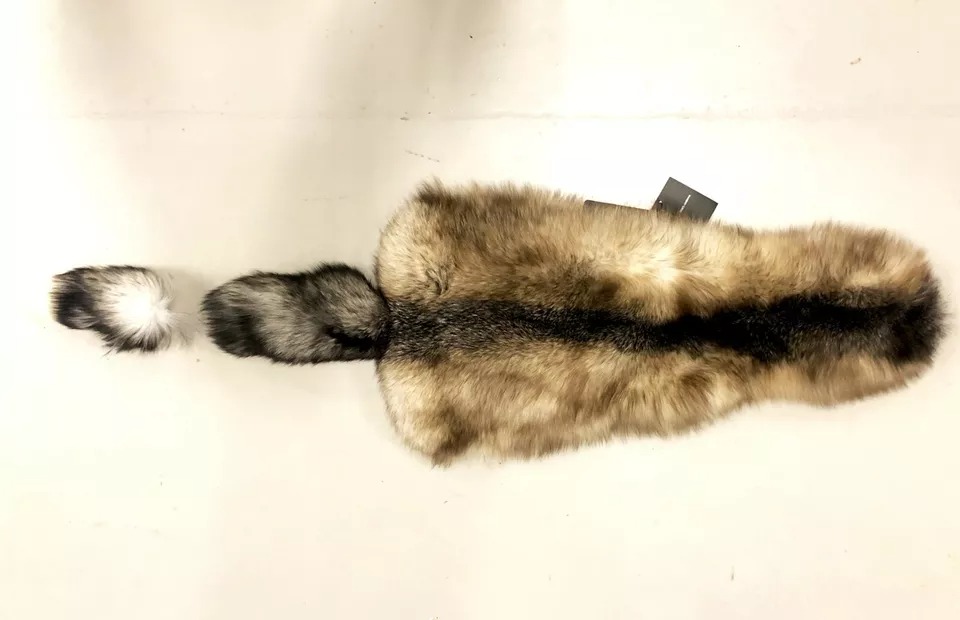 Dolce & Gabbana Brauner Fuchsschwanz Pelz Schal Hals Wrap Cover Kragen Schal – Bild 6