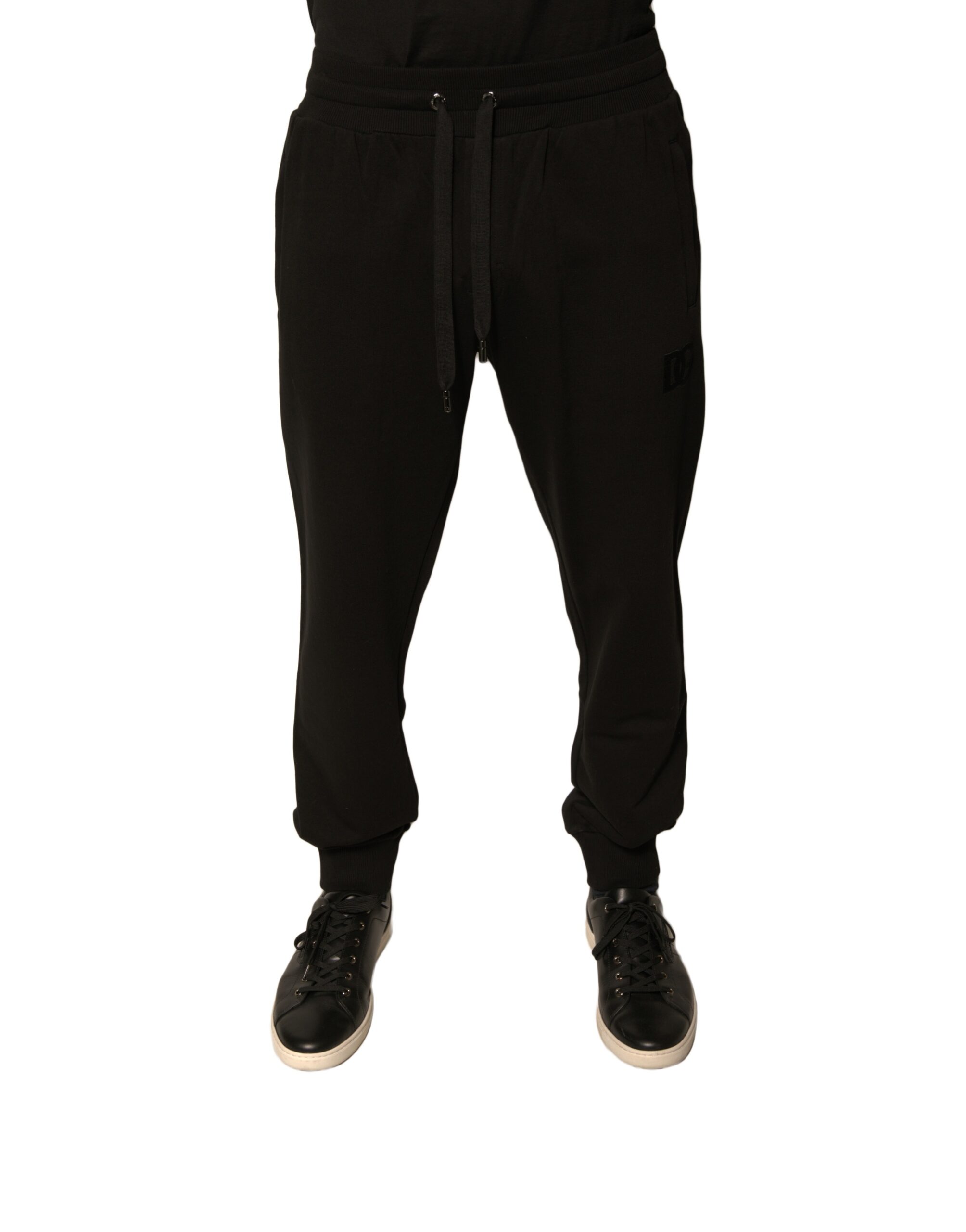 Dolce & Gabbana Schwarze Baumwoll-Jogger Herren-Sweatpants Hosen
