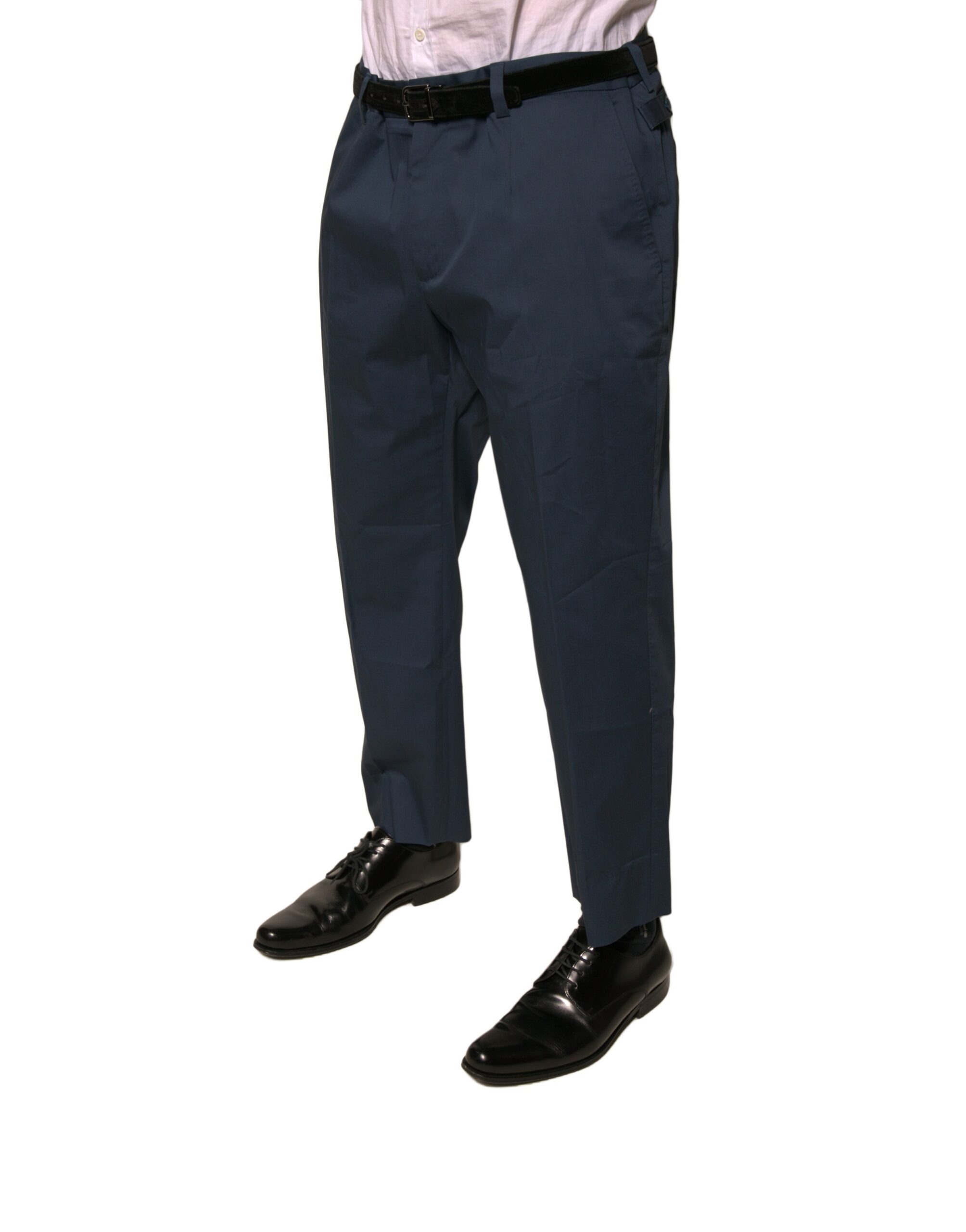 Dolce & Gabbana Blaue Baumwolle Herren Skinny Dress Pants – Bild 3