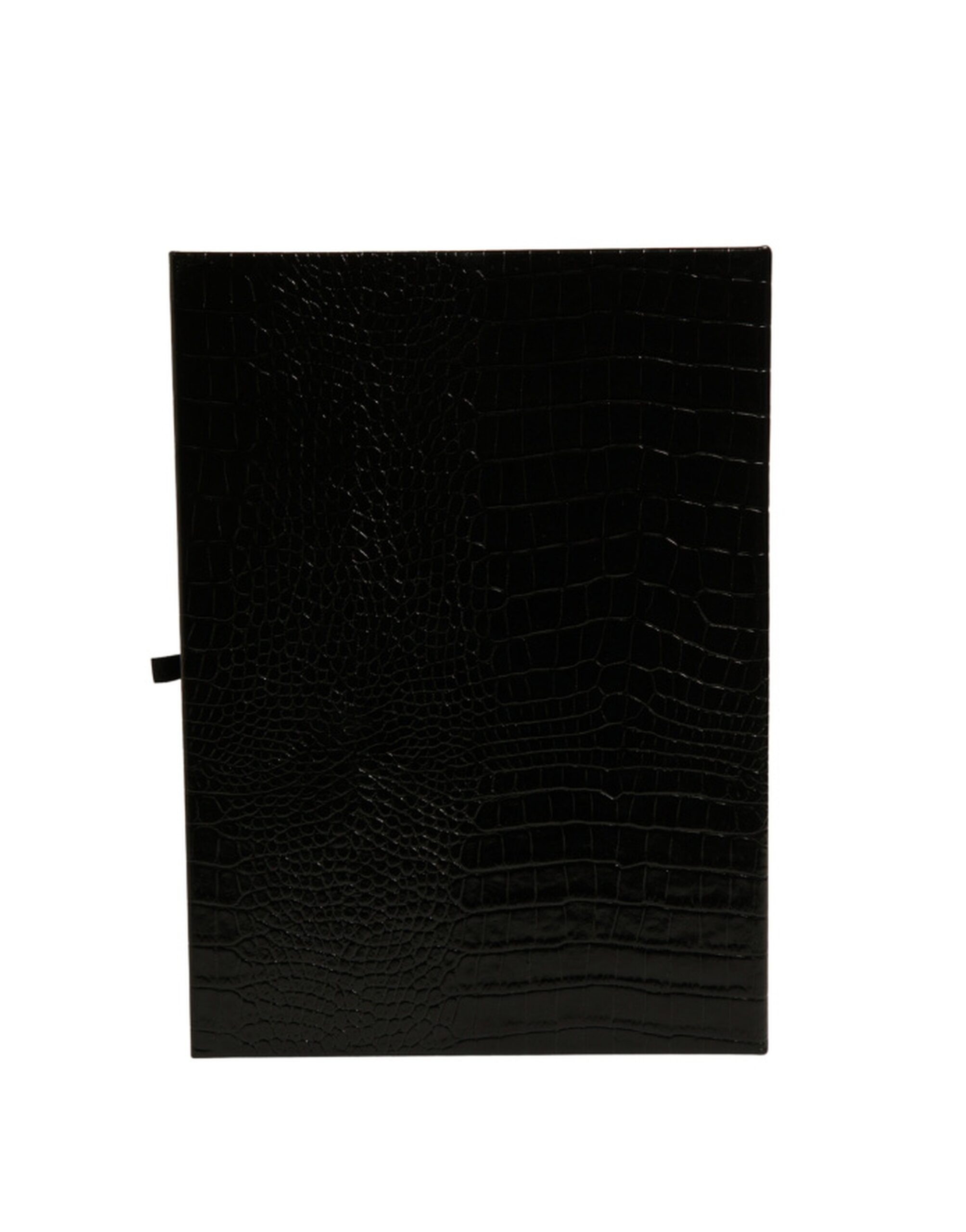 Dolce & Gabbana Elegantes schwarzes Leder Logo Plaque Halter Katalog Etui – Bild 4