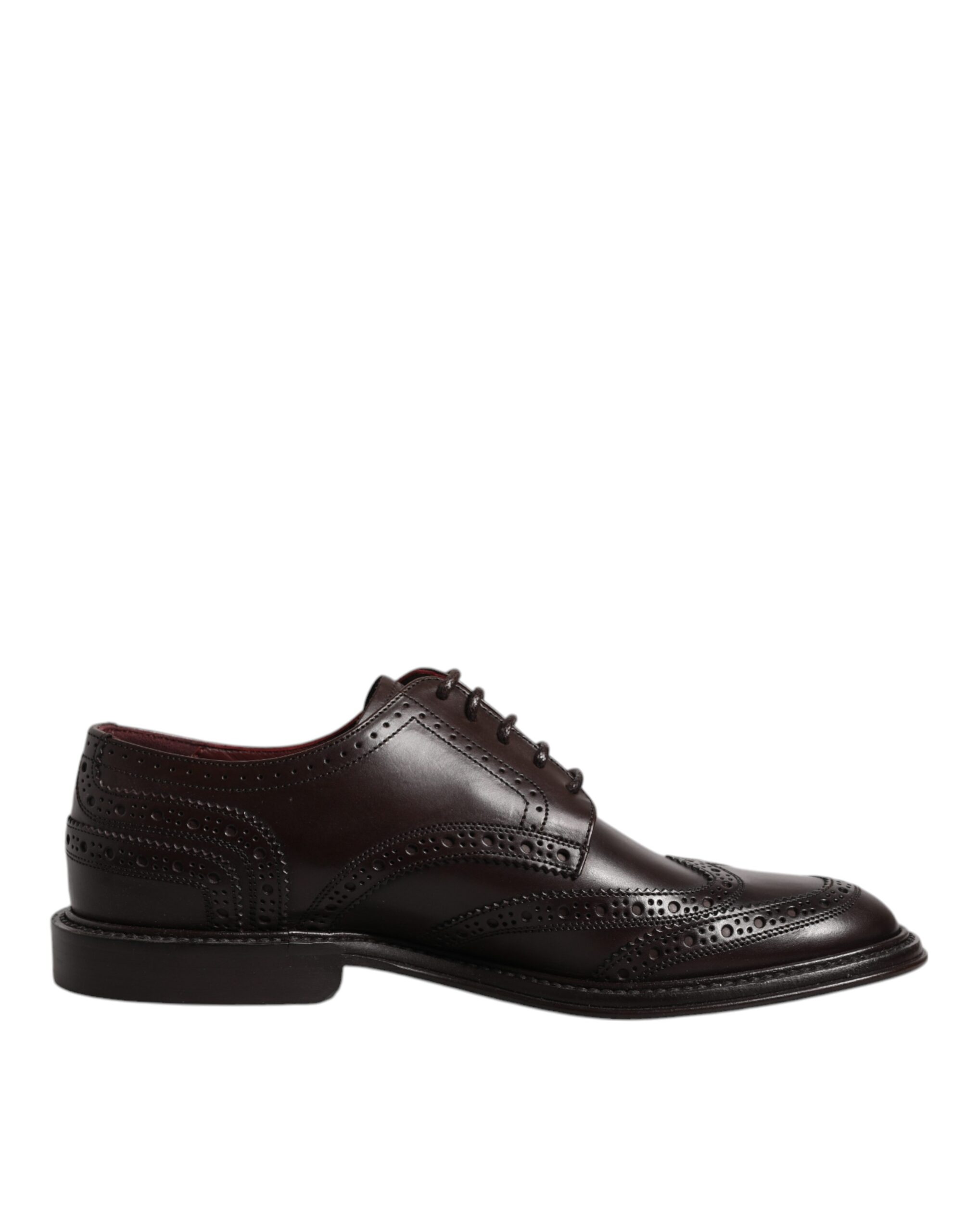 Dolce & Gabbana Braunes Leder Derby Wingtip Lace Up Formal Dress Schuhe