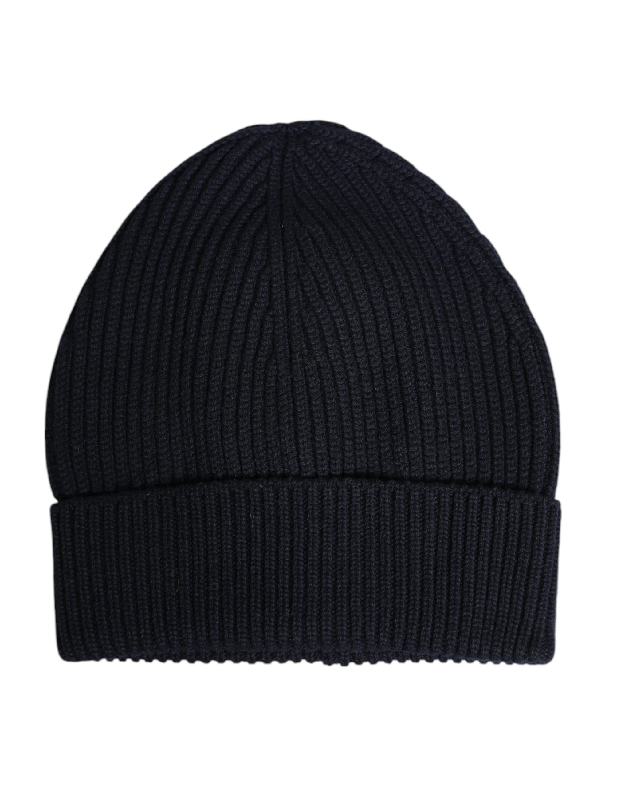 Dolce & Gabbana Schwarze Kaschmir-Strickmütze Winter Beanie