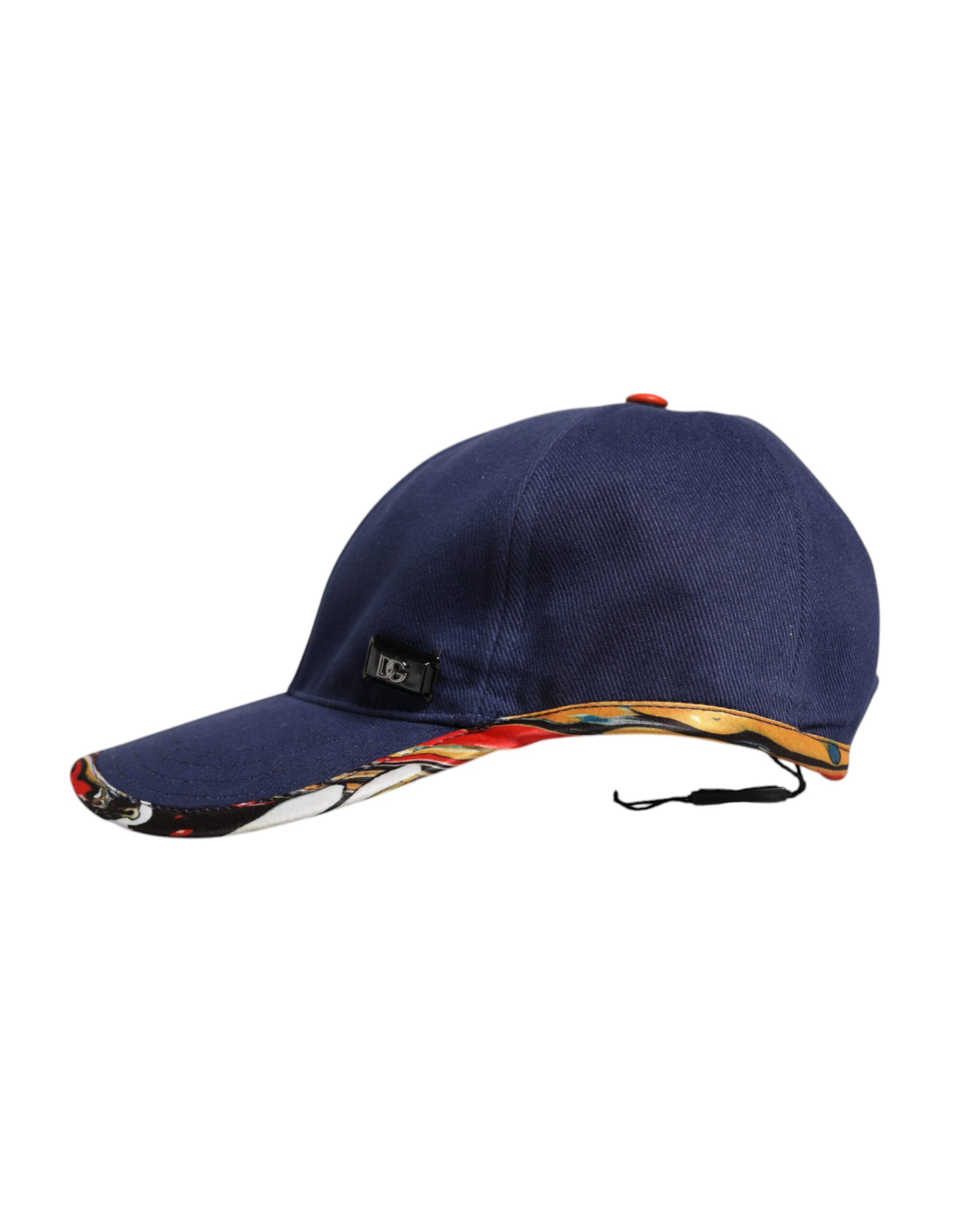 Dolce & Gabbana Baseballkappe aus blauer Baumwolle mit 6 Feldern – Bild 3