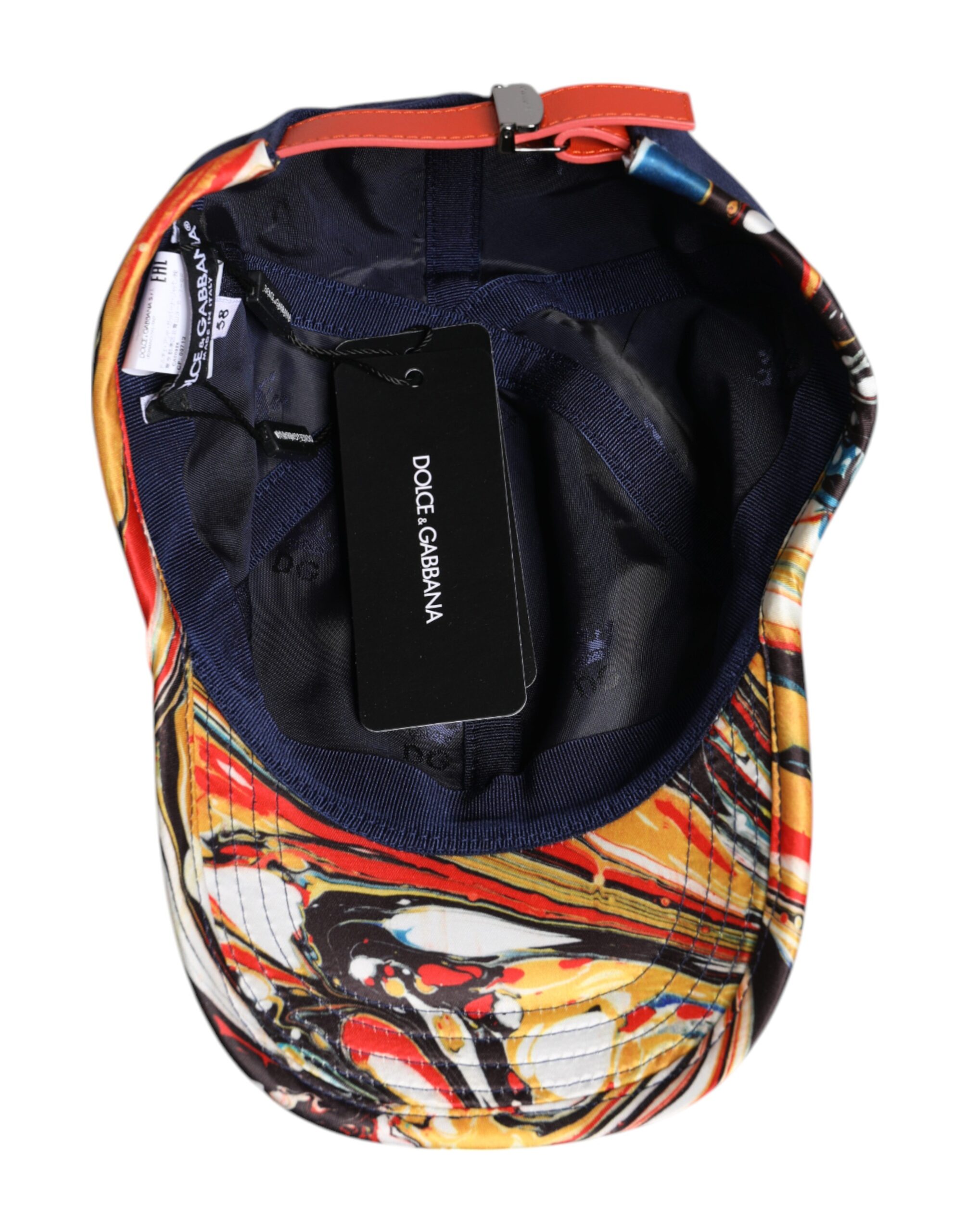 Dolce & Gabbana Baseballkappe aus blauer Baumwolle mit 6 Feldern – Bild 7