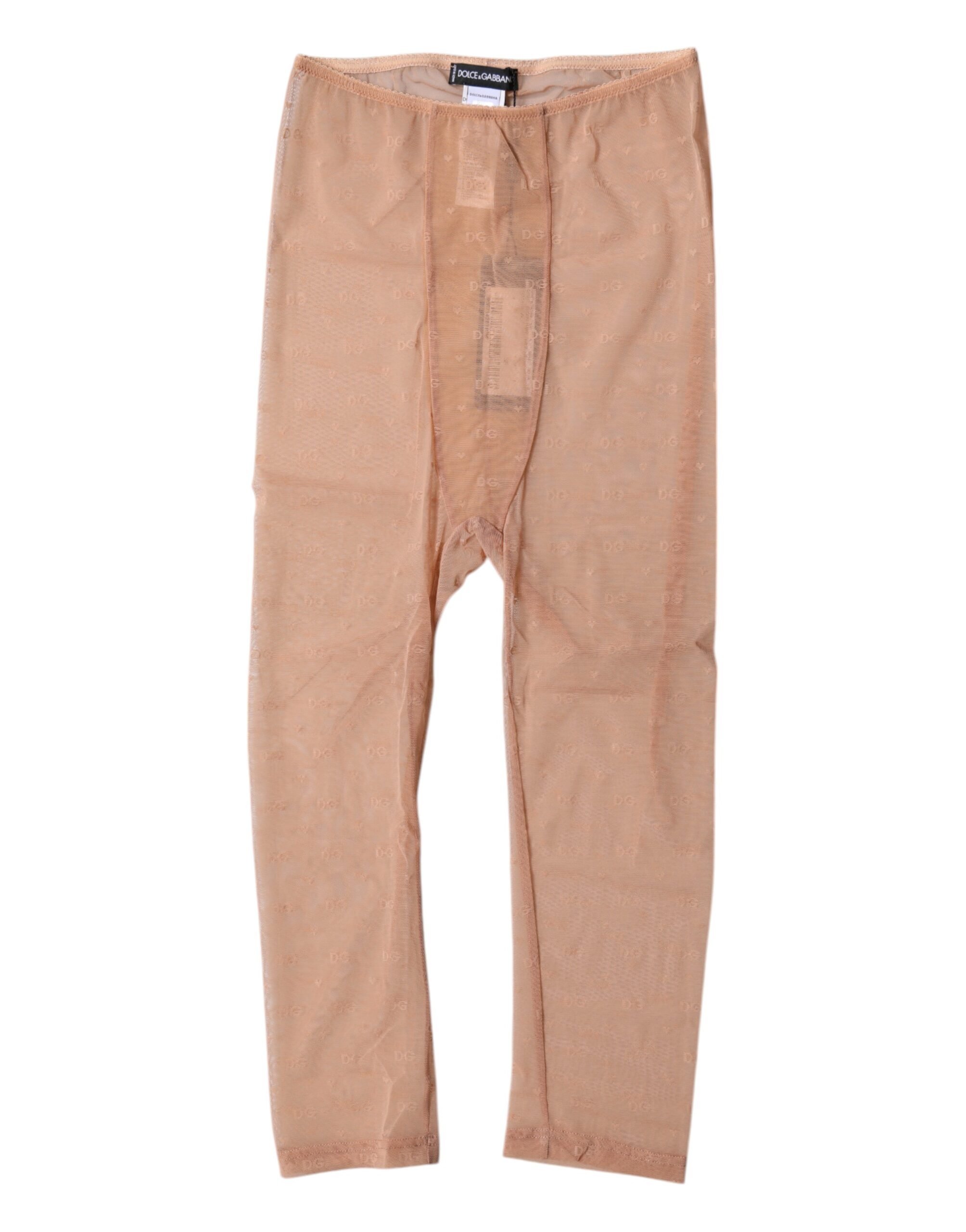 Dolce & Gabbana Braunes Logo Spitze Dessous Gekürzte Enge Unterwäsche