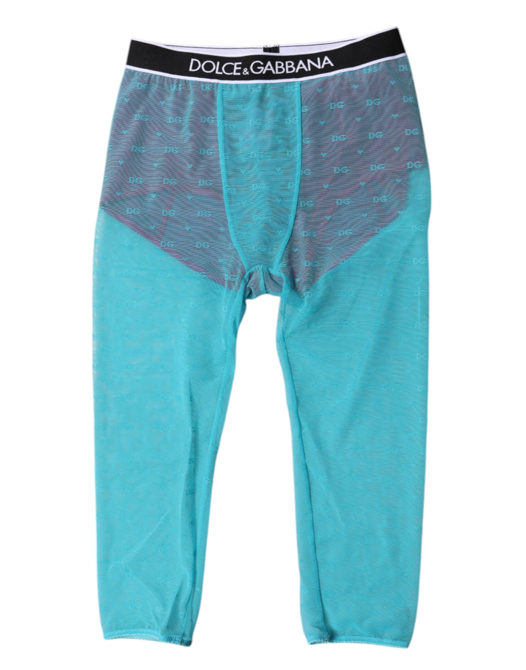 Dolce & Gabbana Blaue fuchsiafarbene Logo-Dessous Gekürzte Unterwäsche