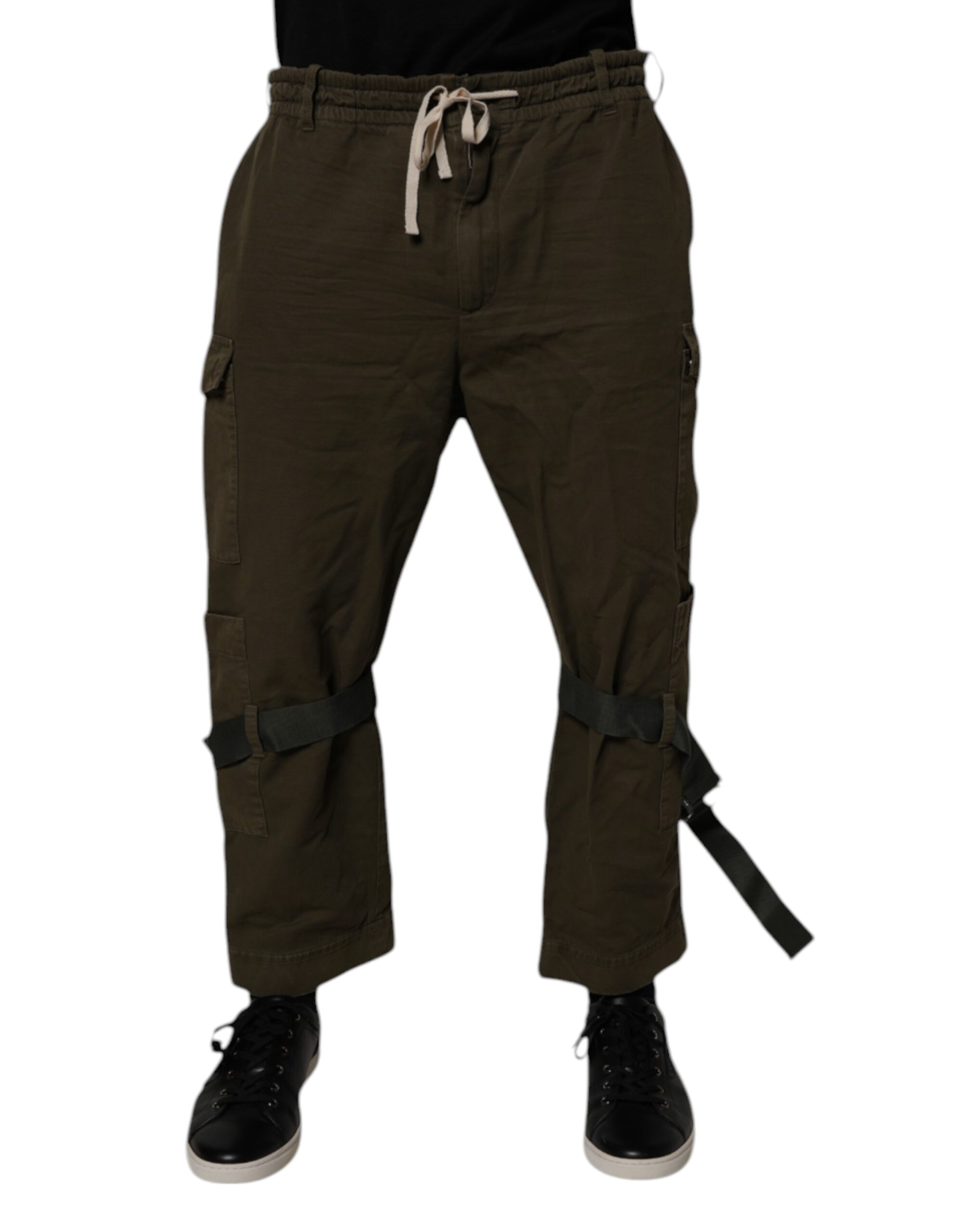 Dolce & Gabbana Braune Baumwoll-Stretch-Cargo-Hose