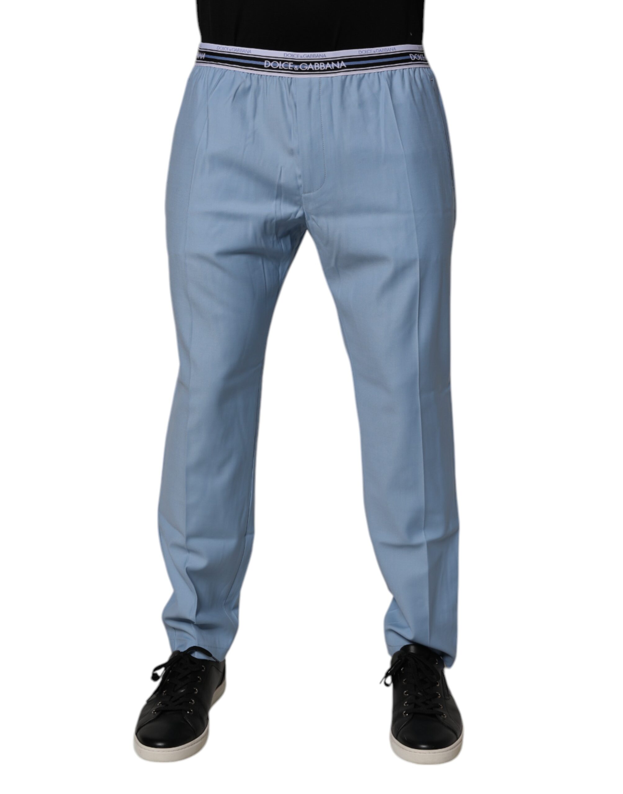 Dolce & Gabbana Blaue Baumwoll-Stretch-Chino-Hose – Bild 2