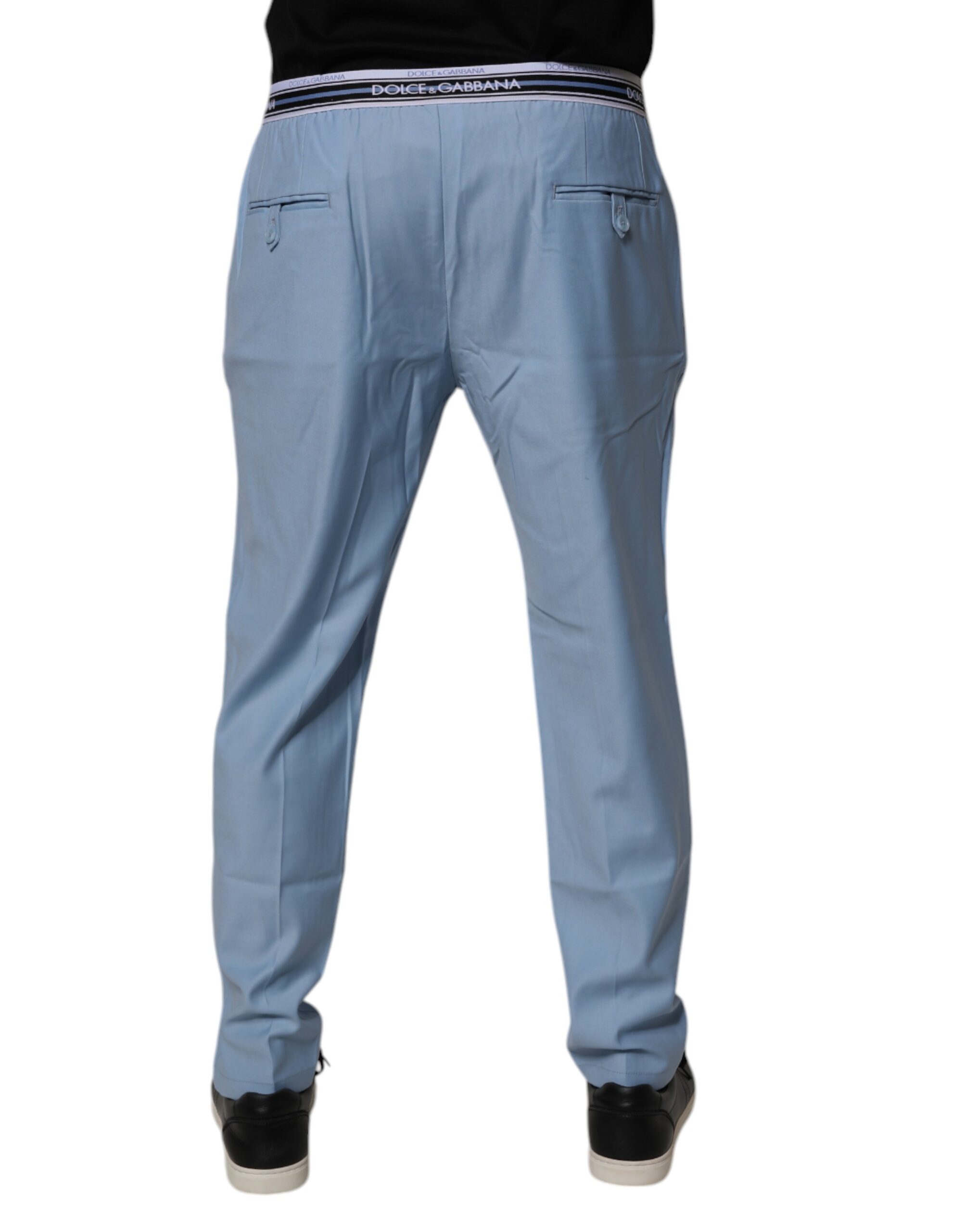 Dolce & Gabbana Blaue Baumwoll-Stretch-Chino-Hose – Bild 4