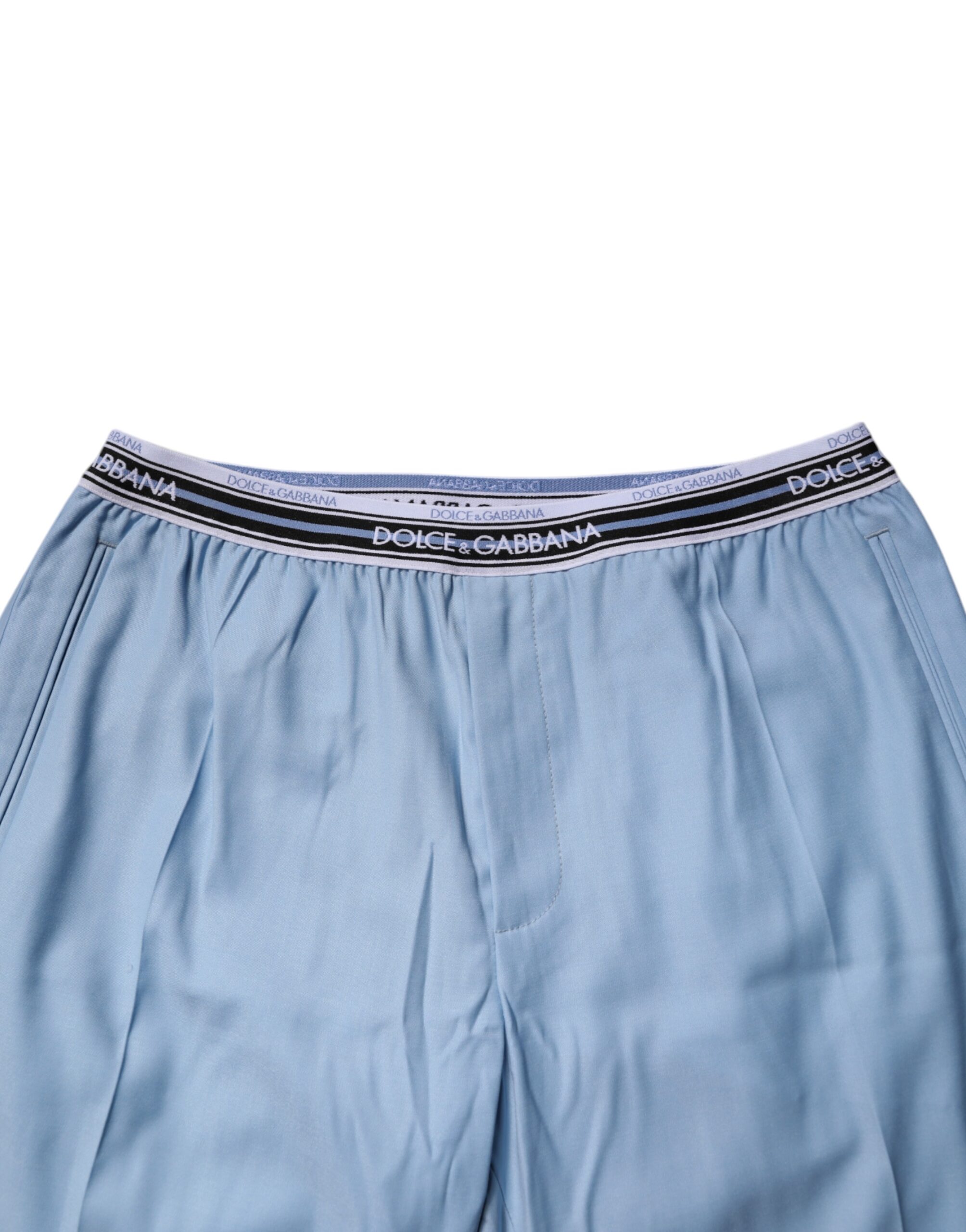Dolce & Gabbana Blaue Baumwoll-Stretch-Chino-Hose – Bild 5