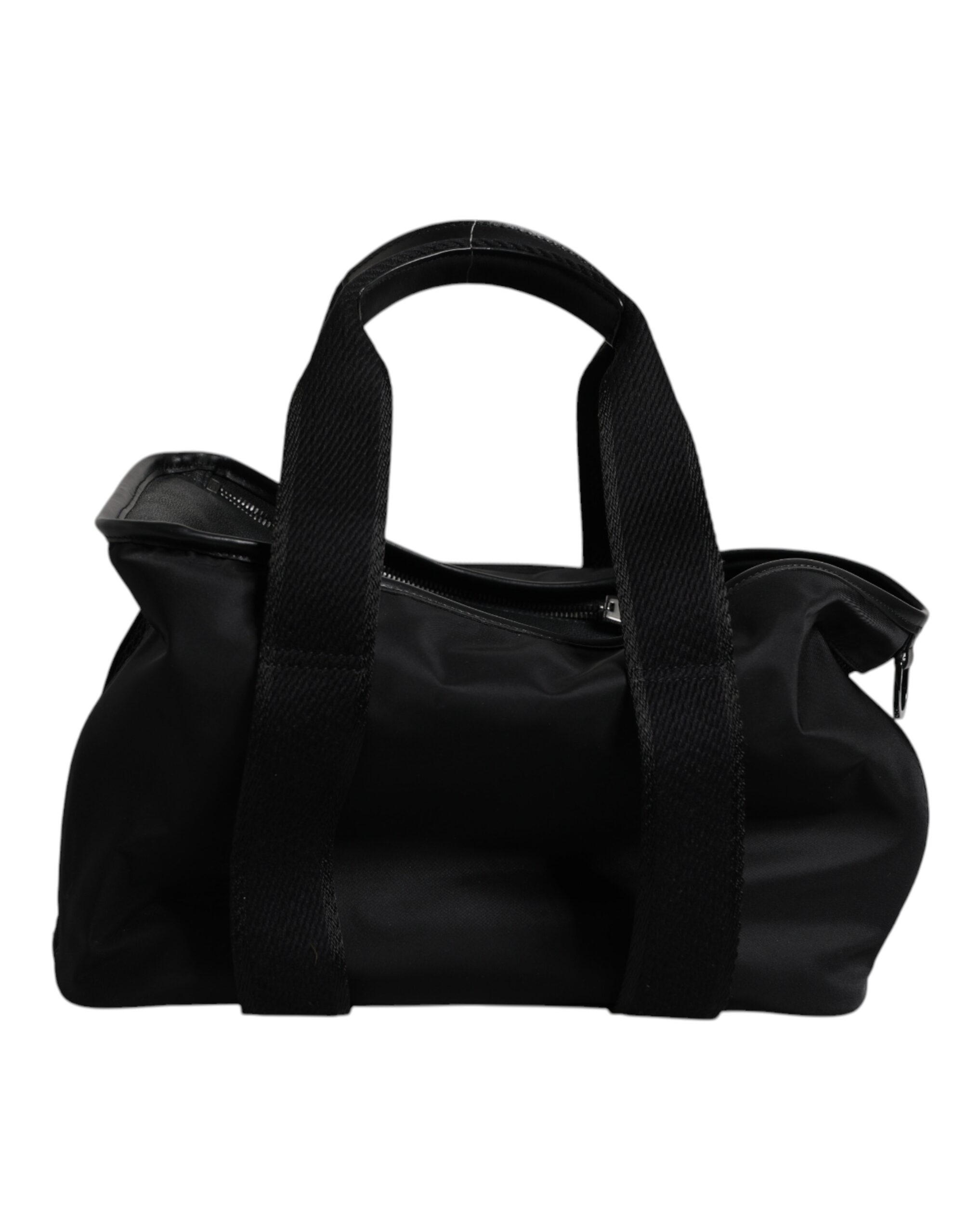 Dolce & Gabbana Schwarzer Schultergurt Pet Carry Logo Plaque Tasche – Bild 5