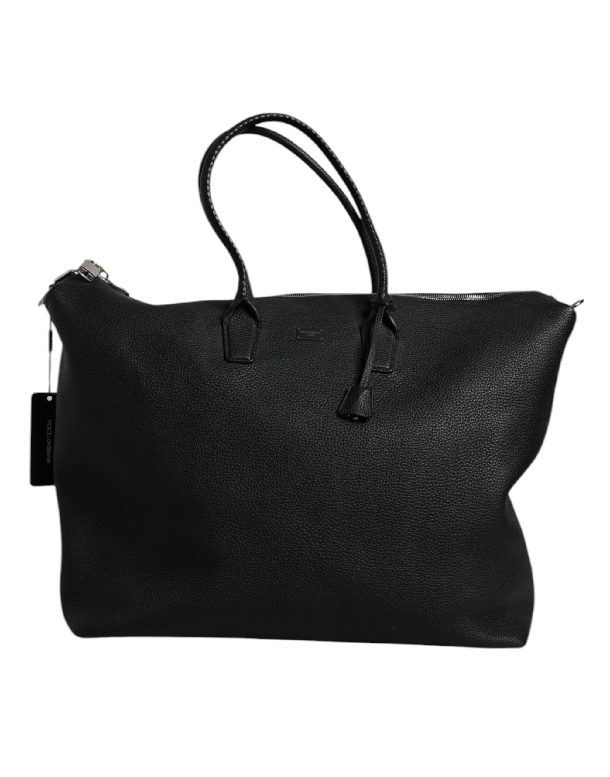 Dolce & Gabbana Schwarze Kalbslederhandtasche Duffle Bag